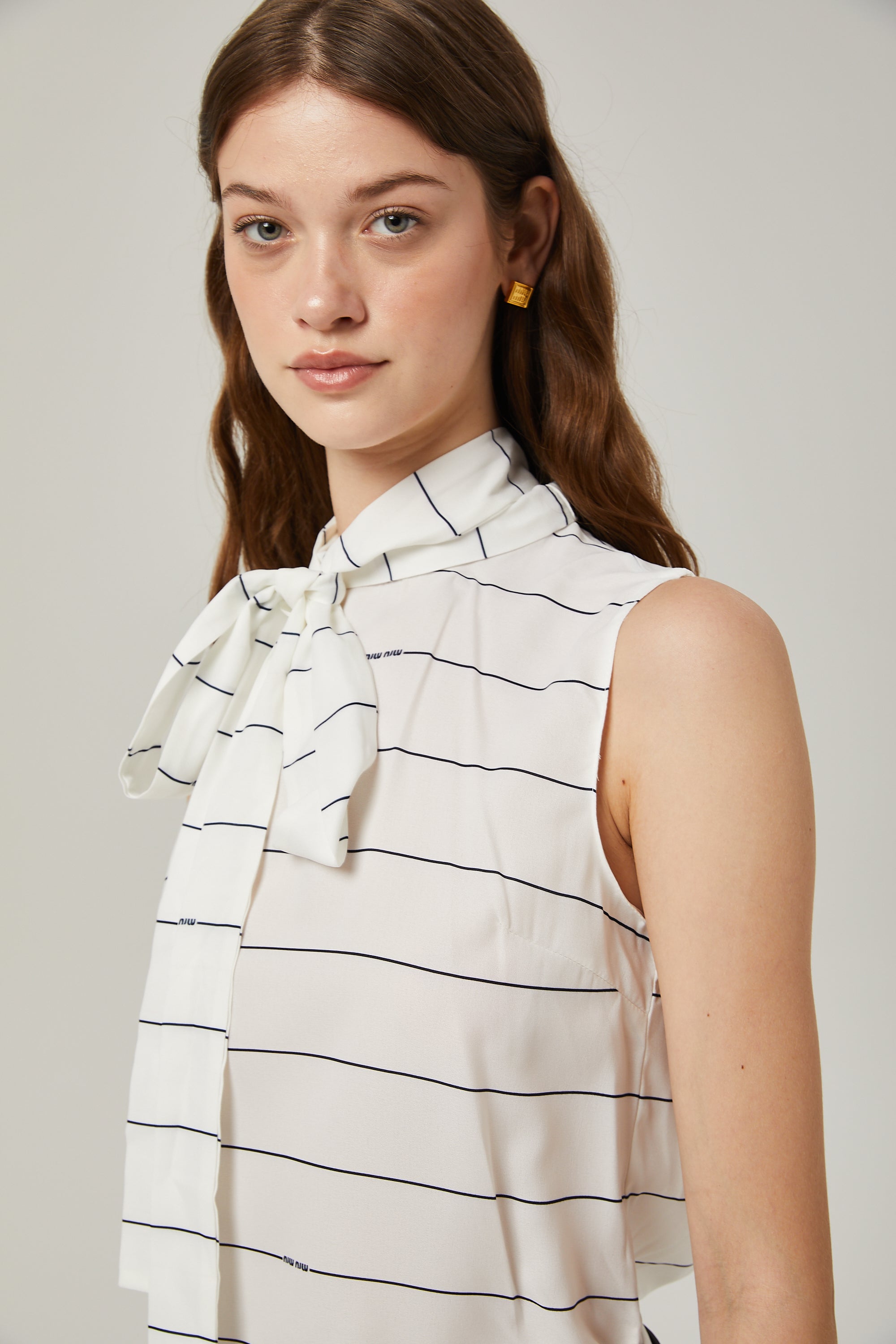 Angélique striped top & skirt matching set