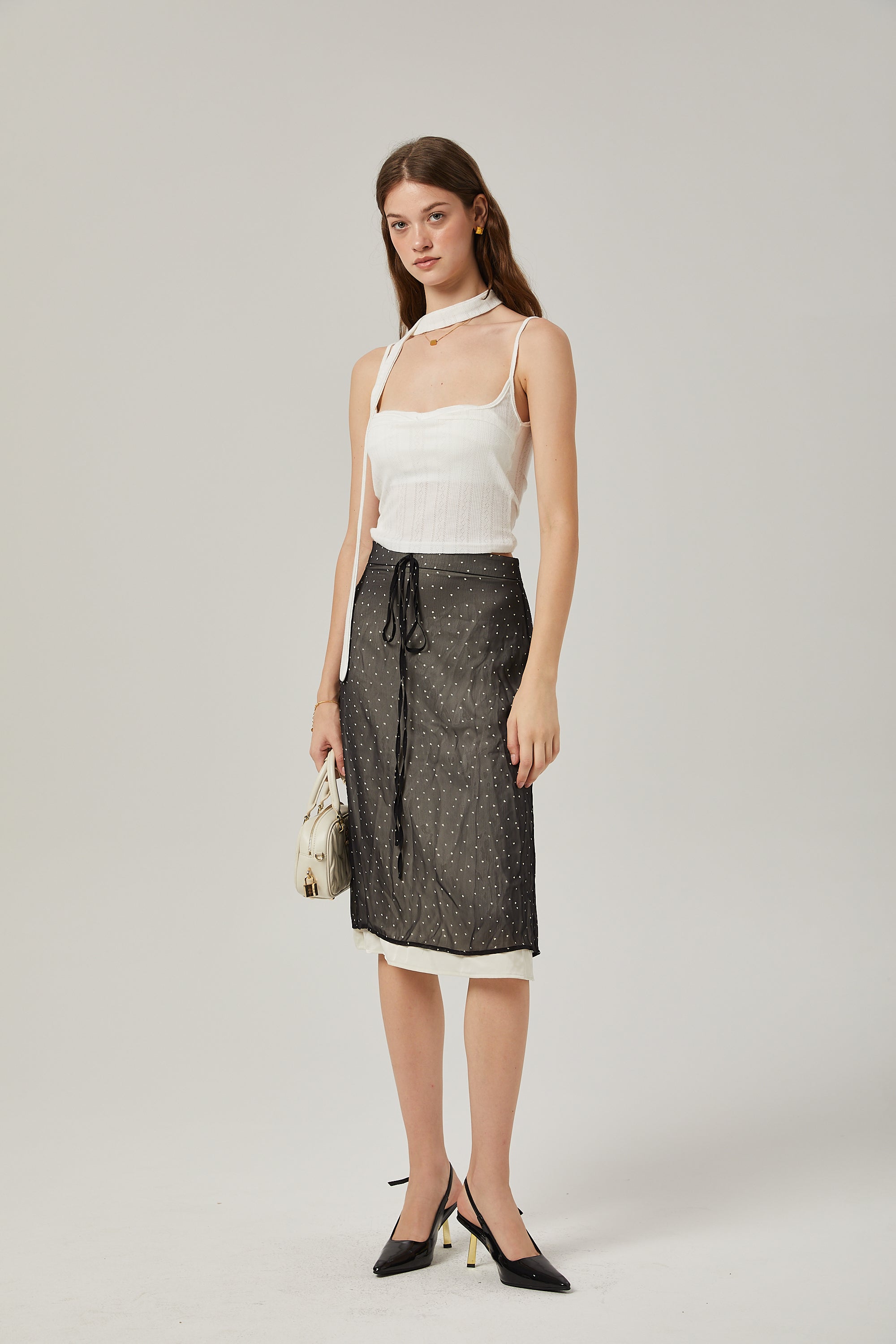 Gisèle tie-waisted polka-dot print skirt (Final Sale-US Only)