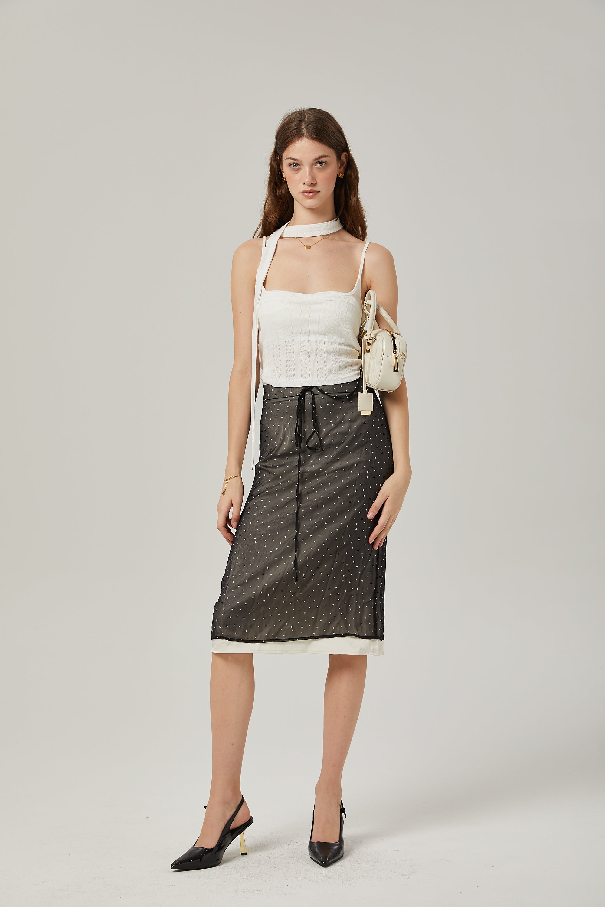 Gisèle tie-waisted polka-dot print skirt (Final Sale-US Only)
