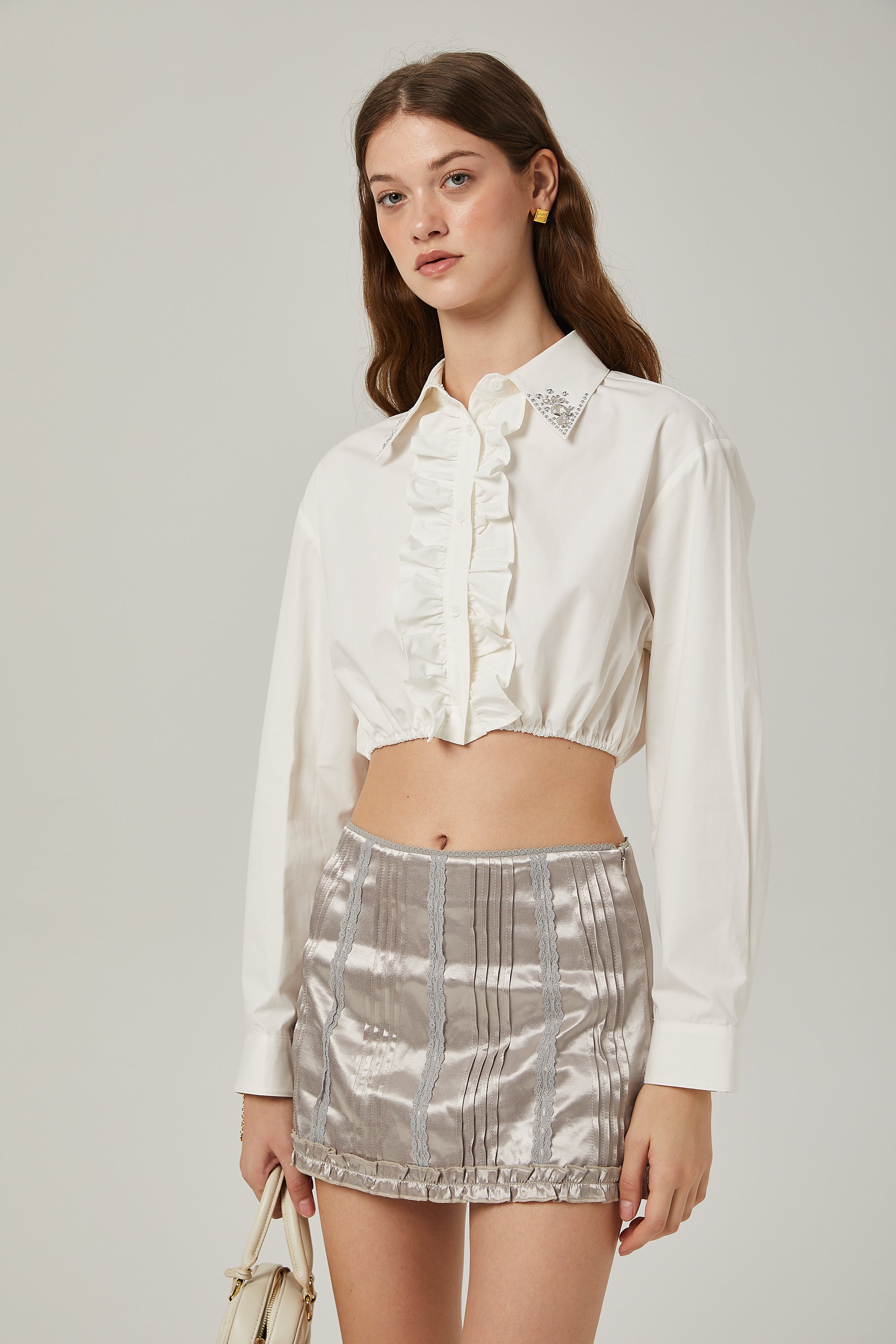 Isabeau crystal-embellished shirt