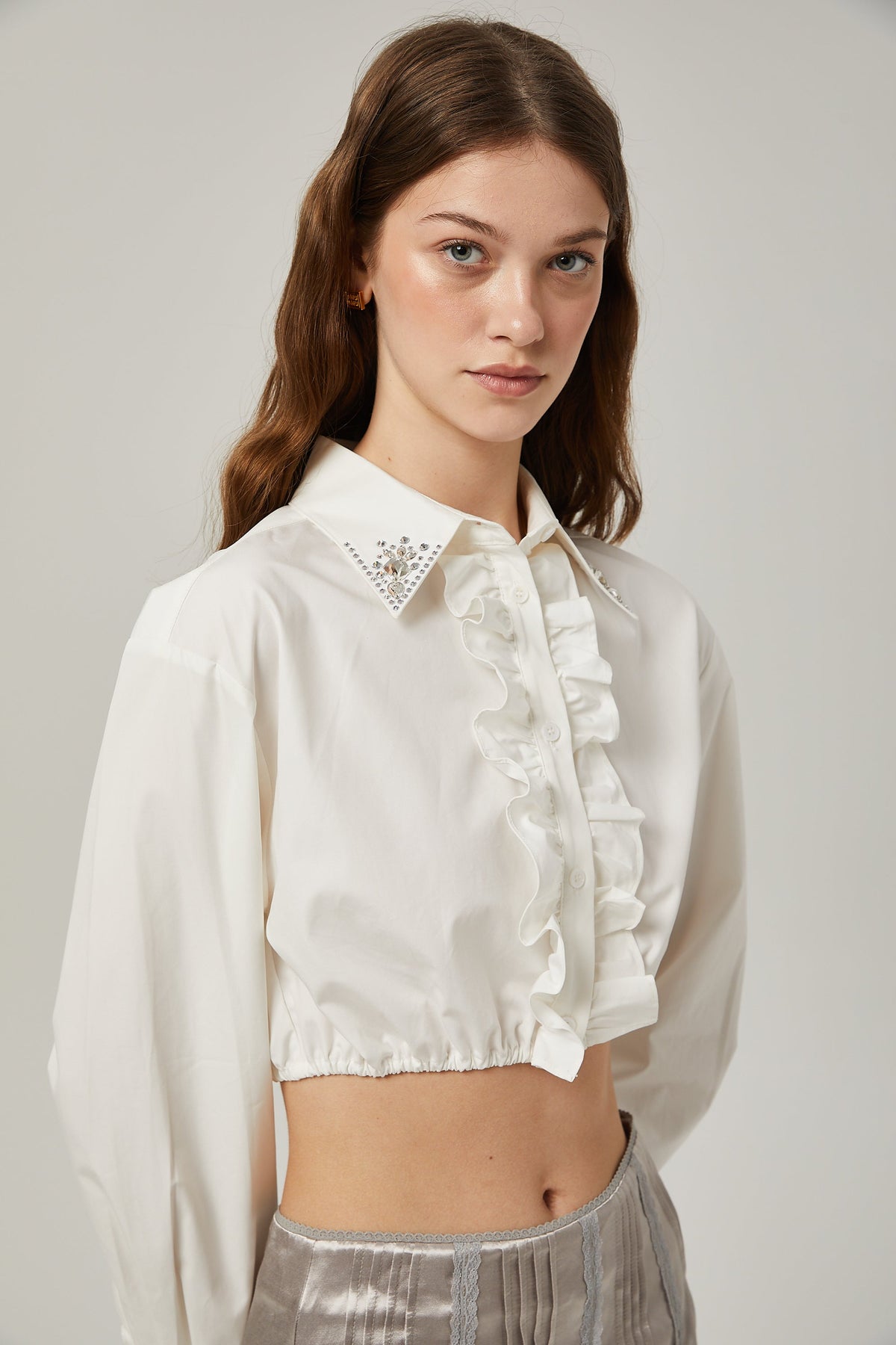 Isabeau crystal-embellished shirt (Final Sale)