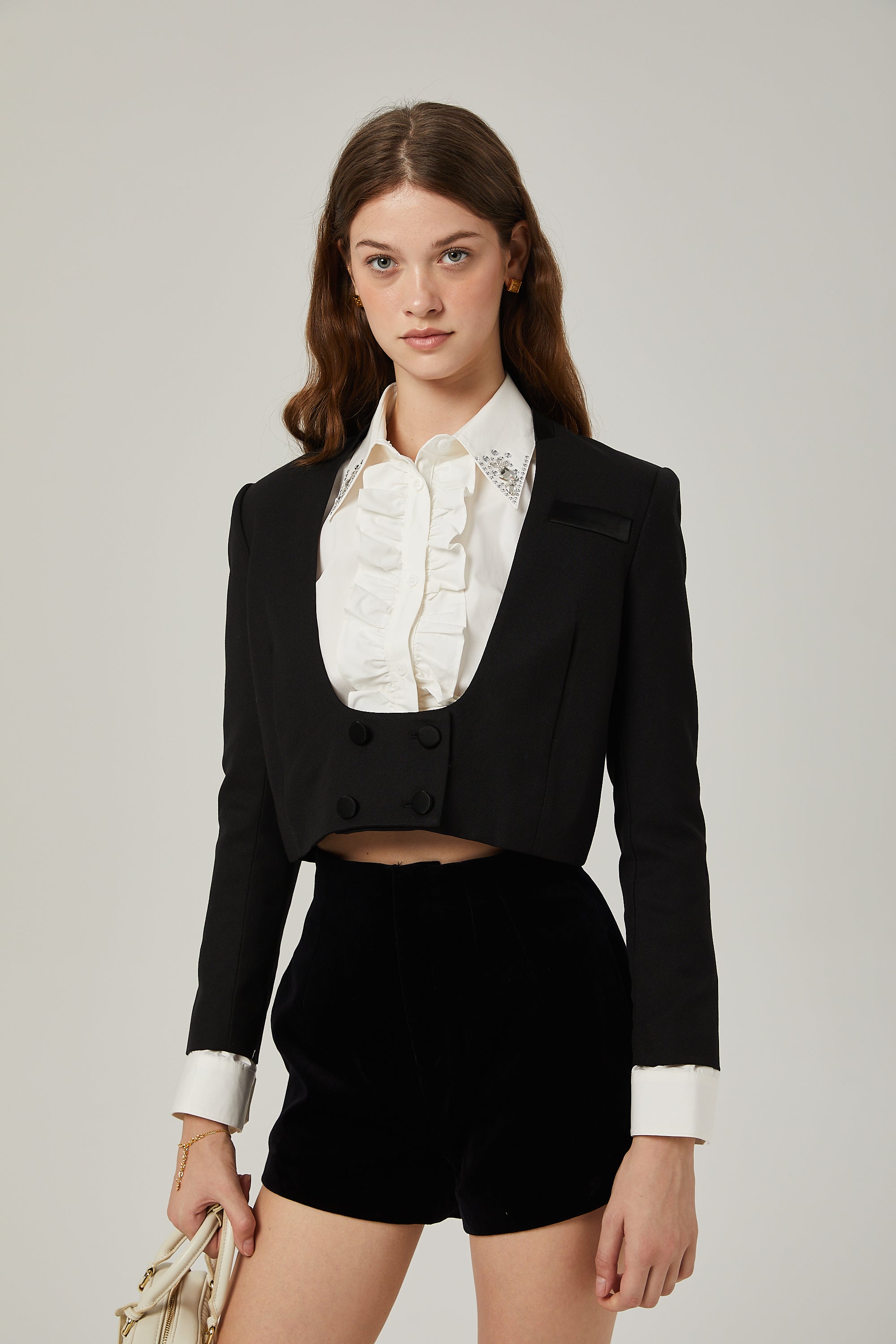 Isabeau jacket & shirt & shorts matching set