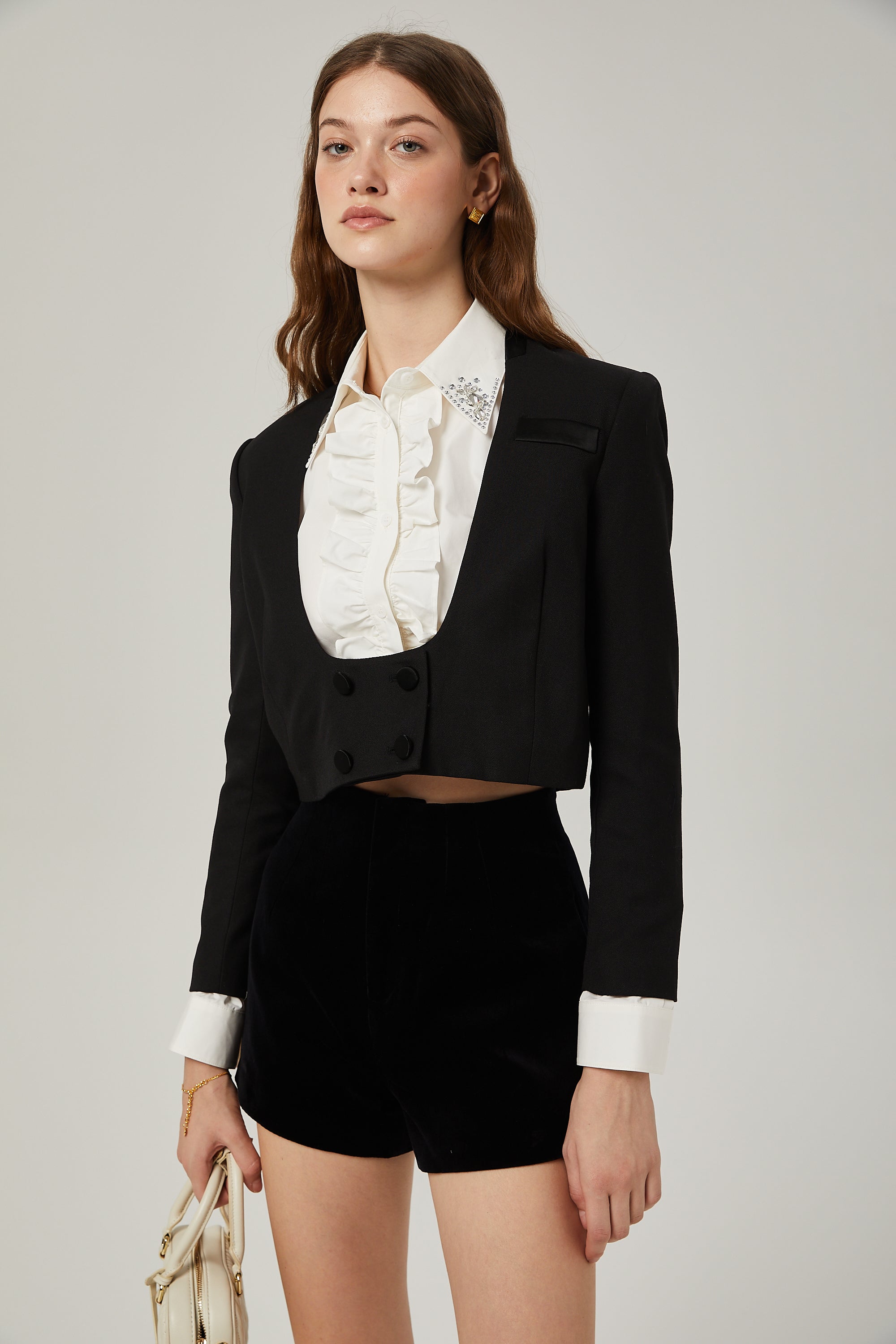 Isabeau jacket & shirt & shorts matching set