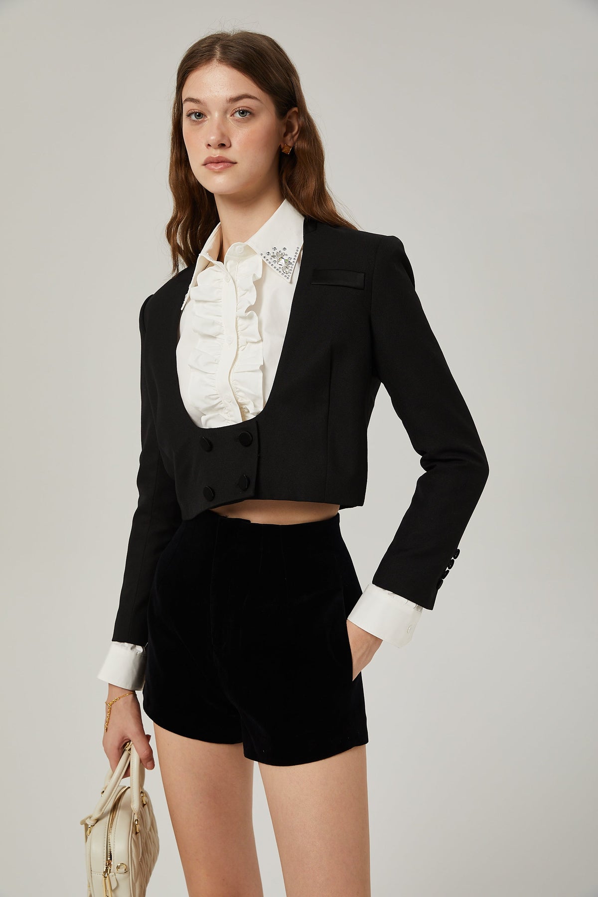 Isabeau jacket & shirt & shorts matching set
