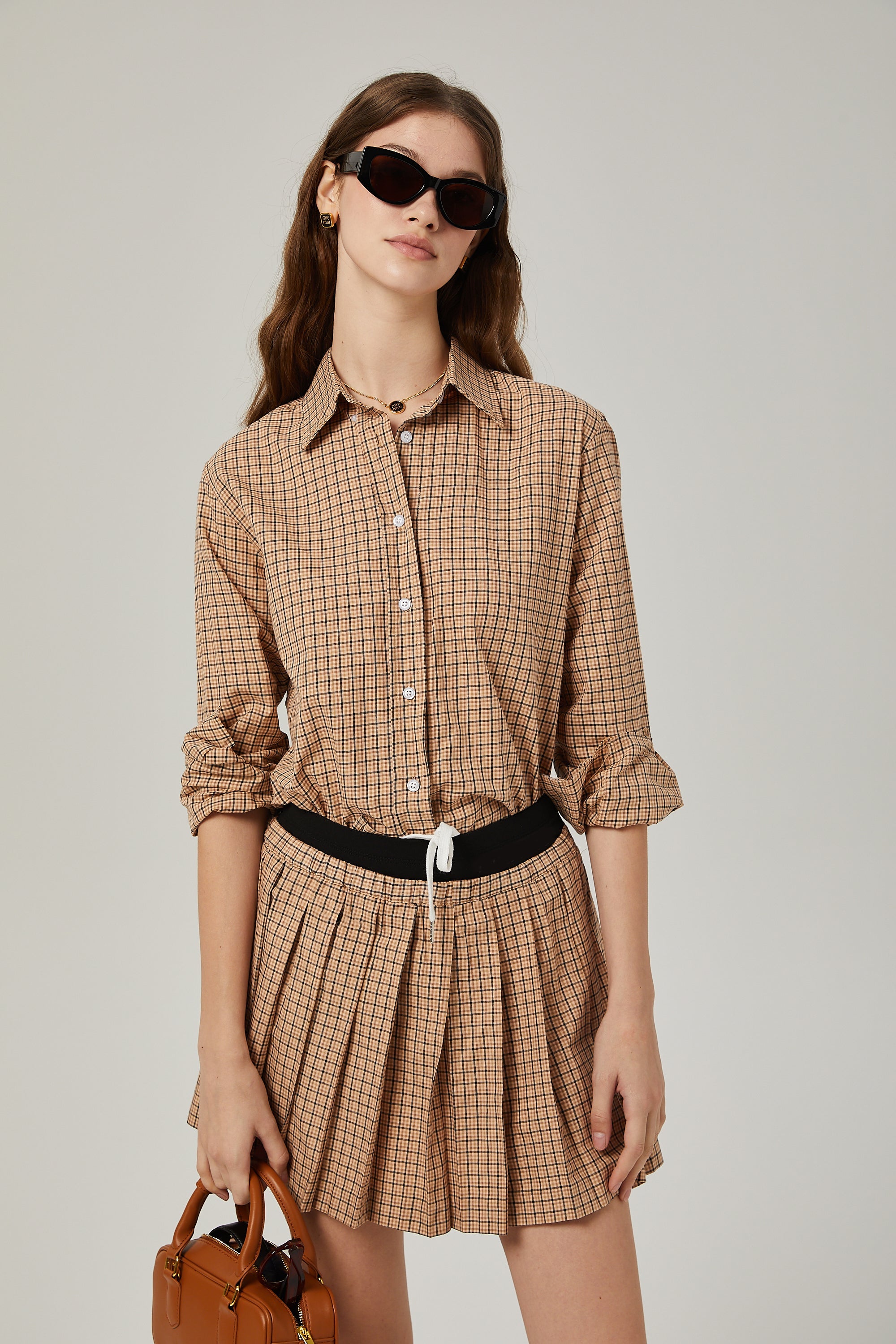 Fabienne checked pattern shirt