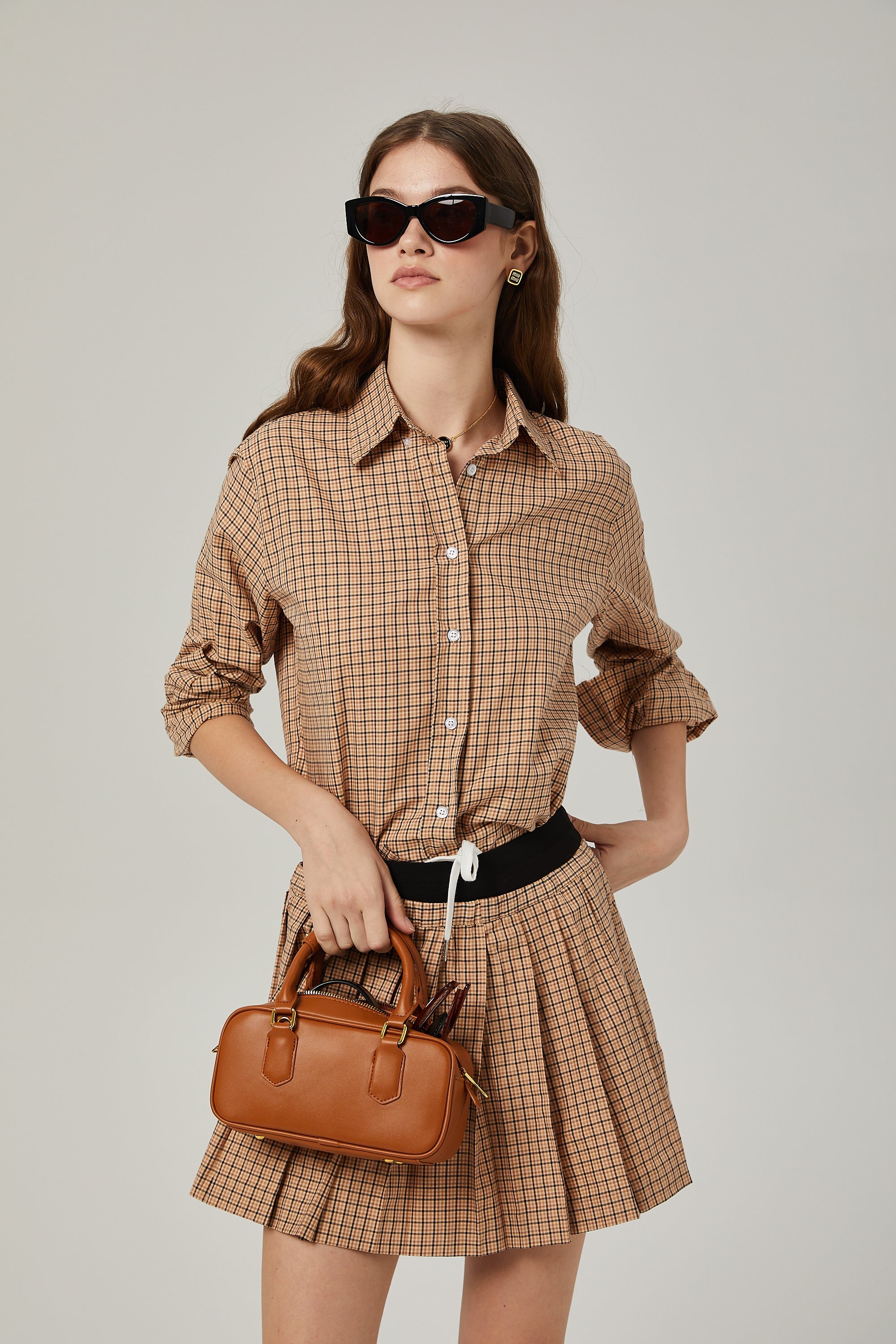 Fabienne checked pattern shirt