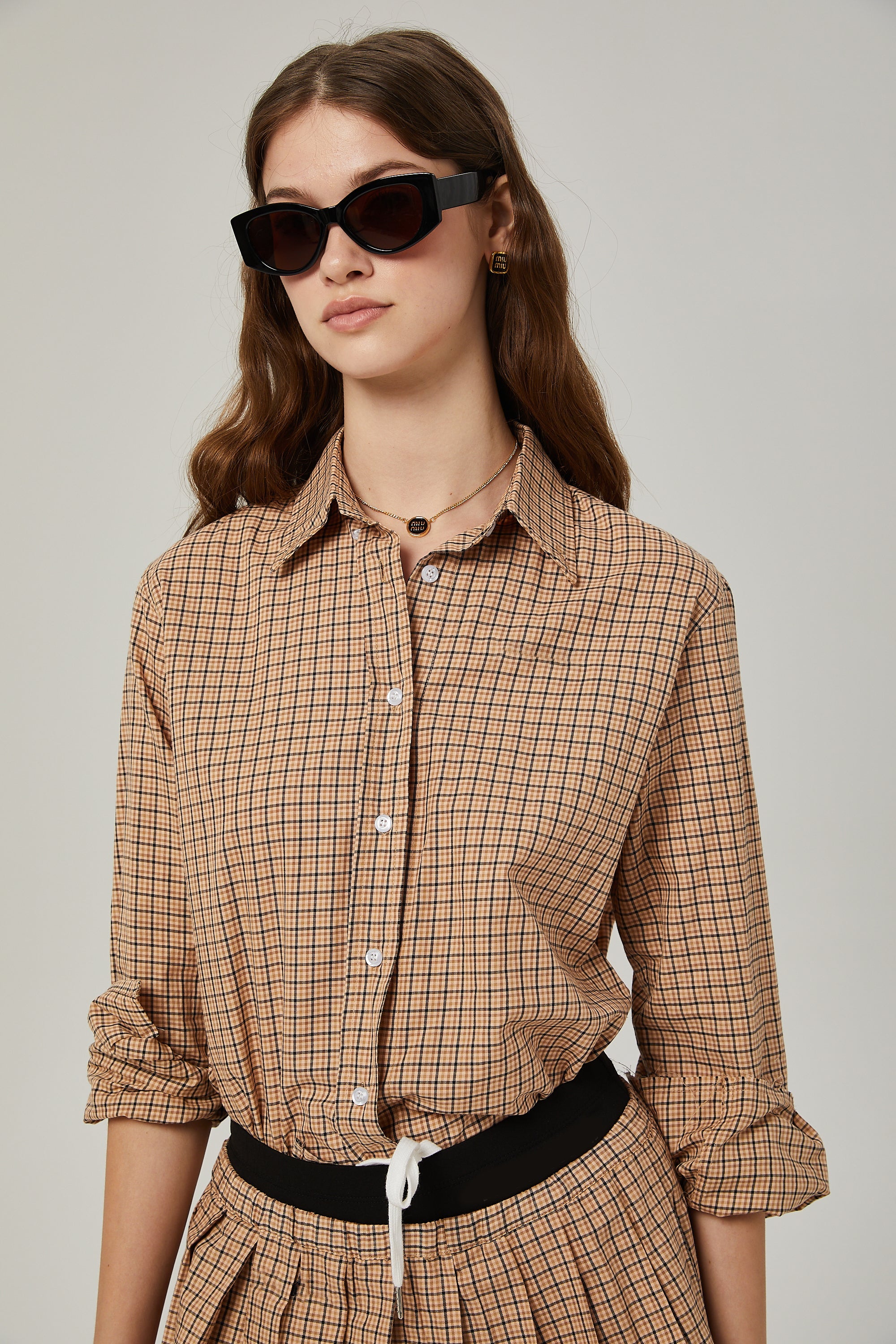 Fabienne checked pattern shirt