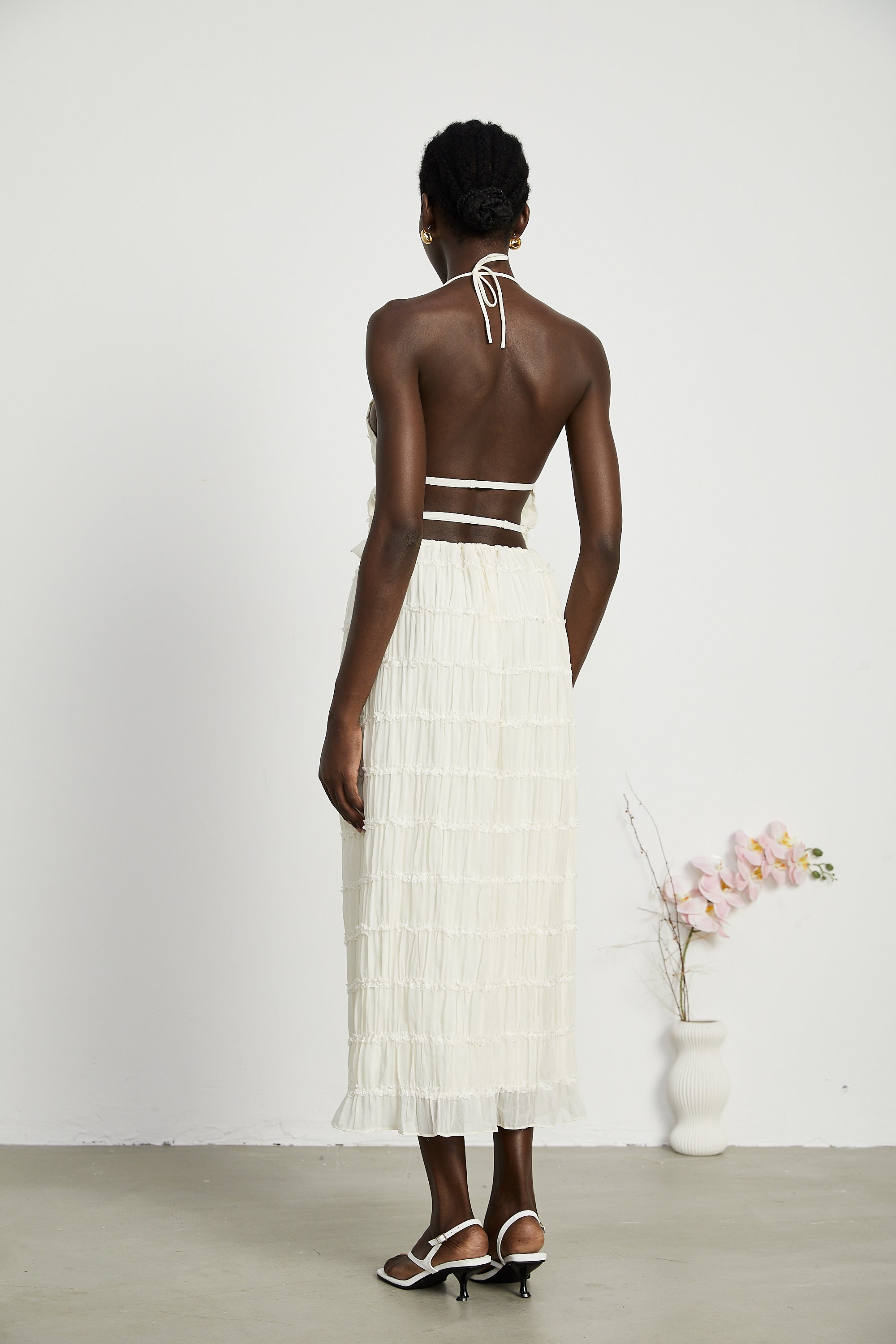 Alyssa pleated top & skirt matching set (Final Sale)