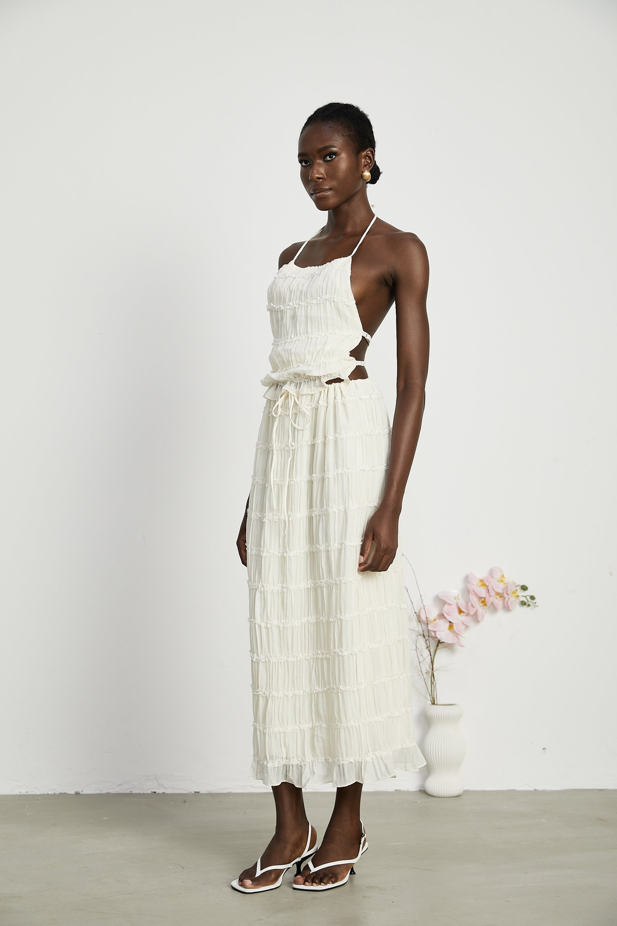 Alyssa pleated top & skirt matching set (Final Sale-US Only)