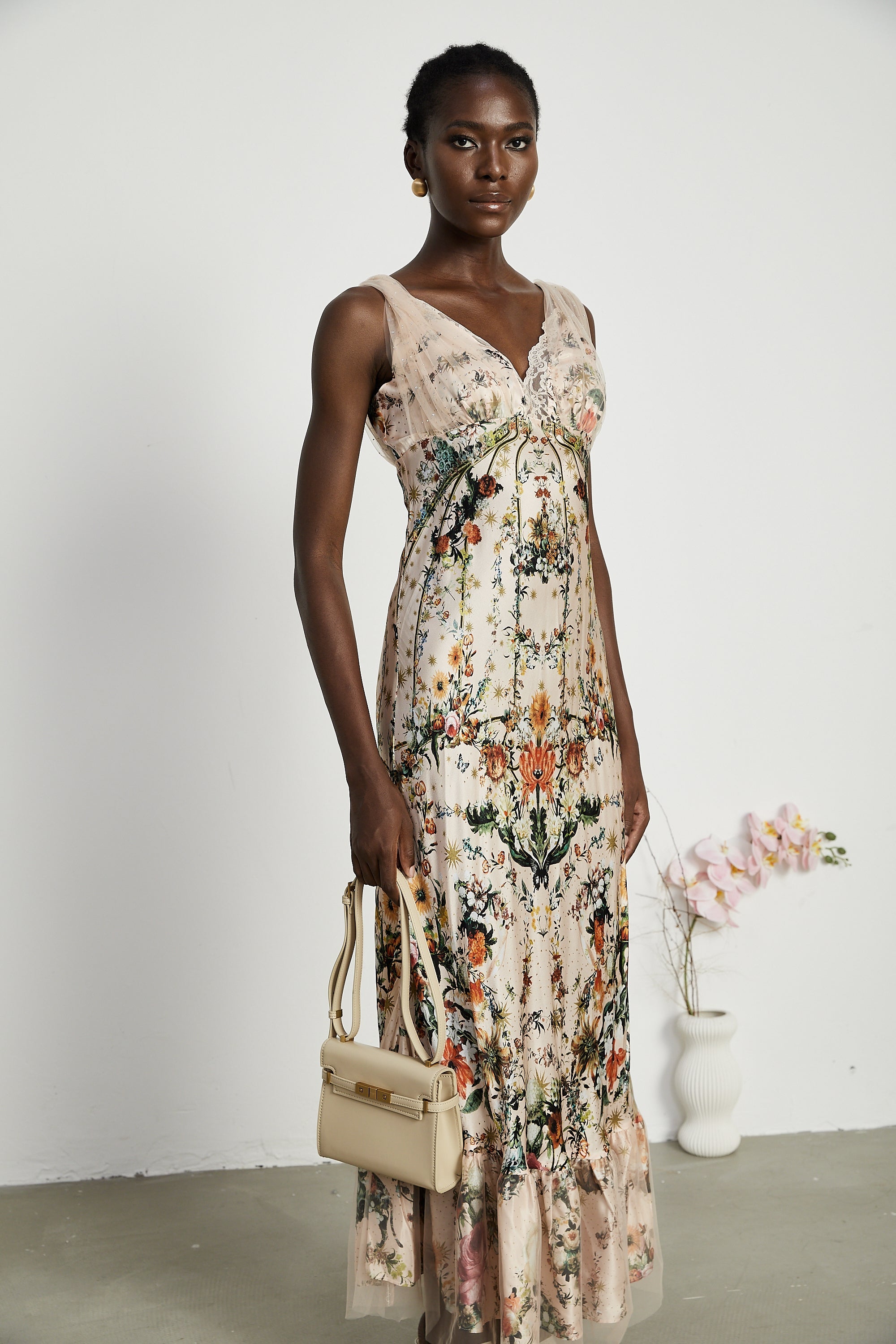 Solada embellished floral-print maxi dress (US Only)