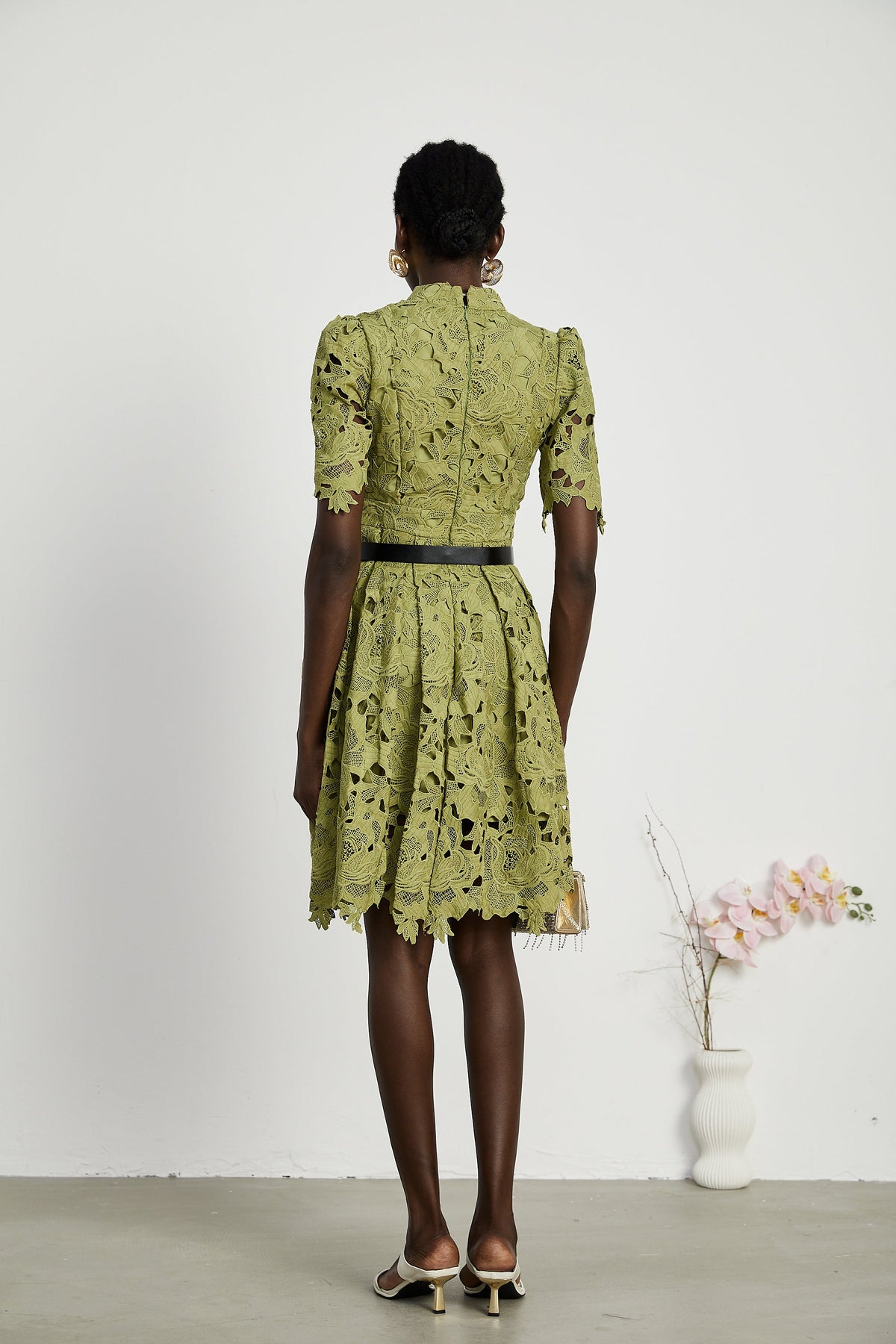 Valérie cut-out embroidered mini dress (Final Sale)
