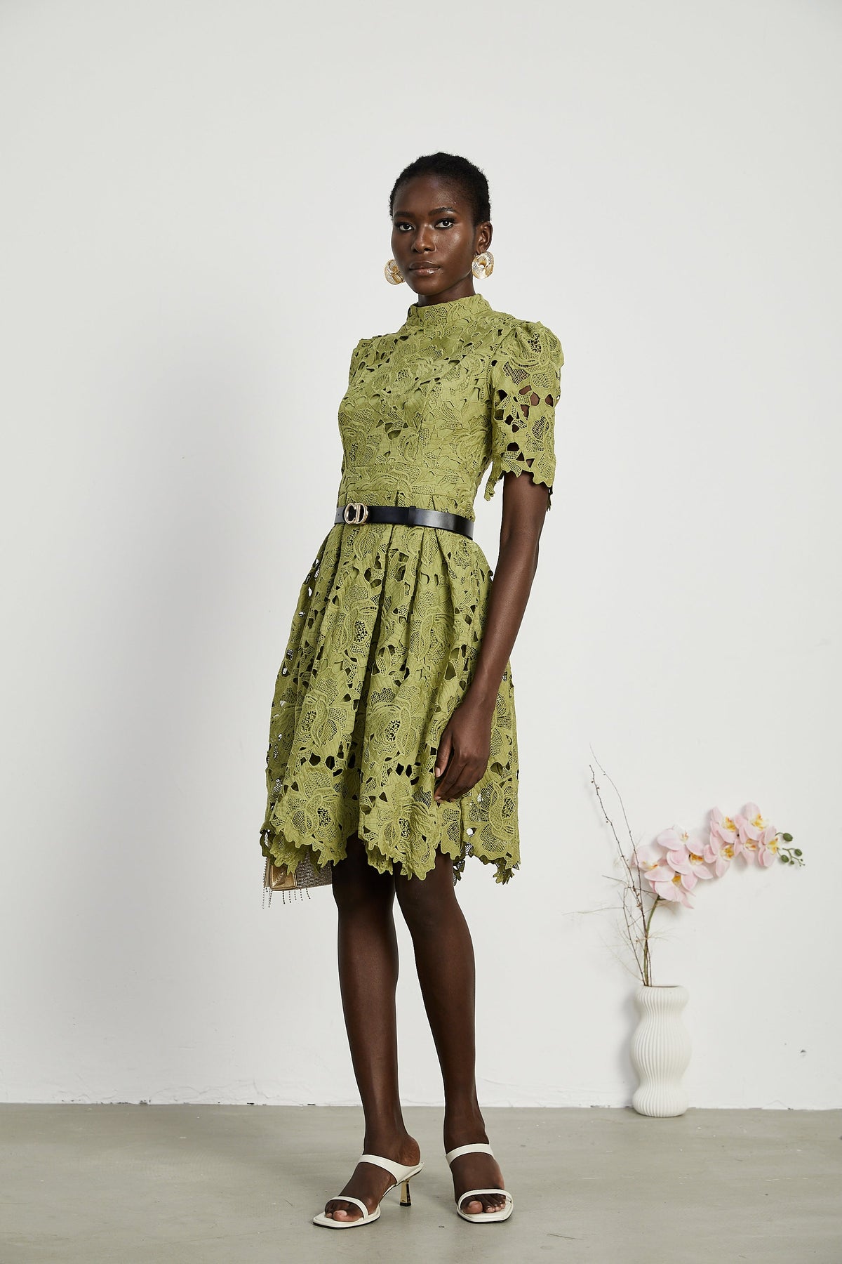Valérie cut-out embroidered mini dress (Final Sale)