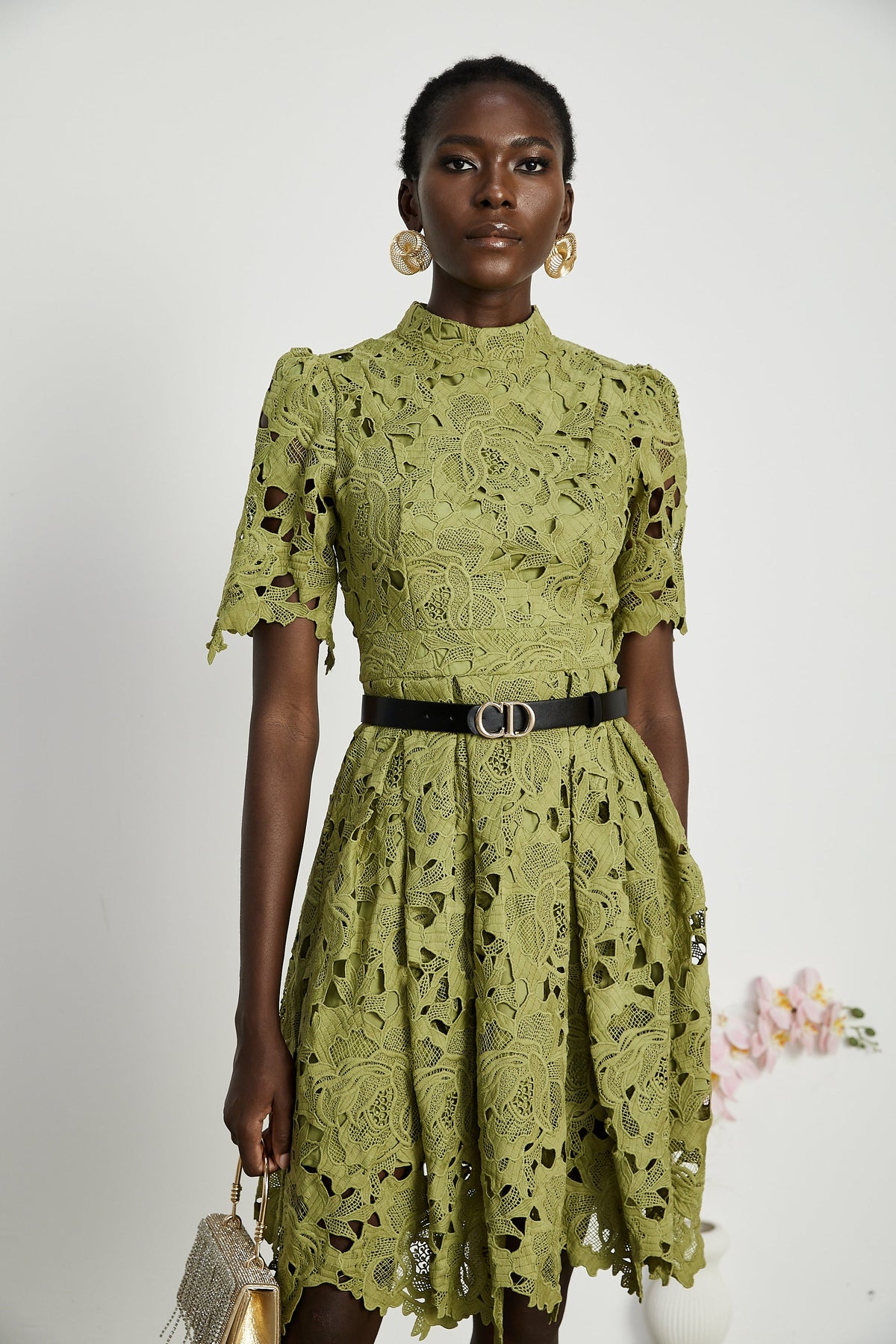 Valérie cut-out embroidered mini dress (Final Sale)