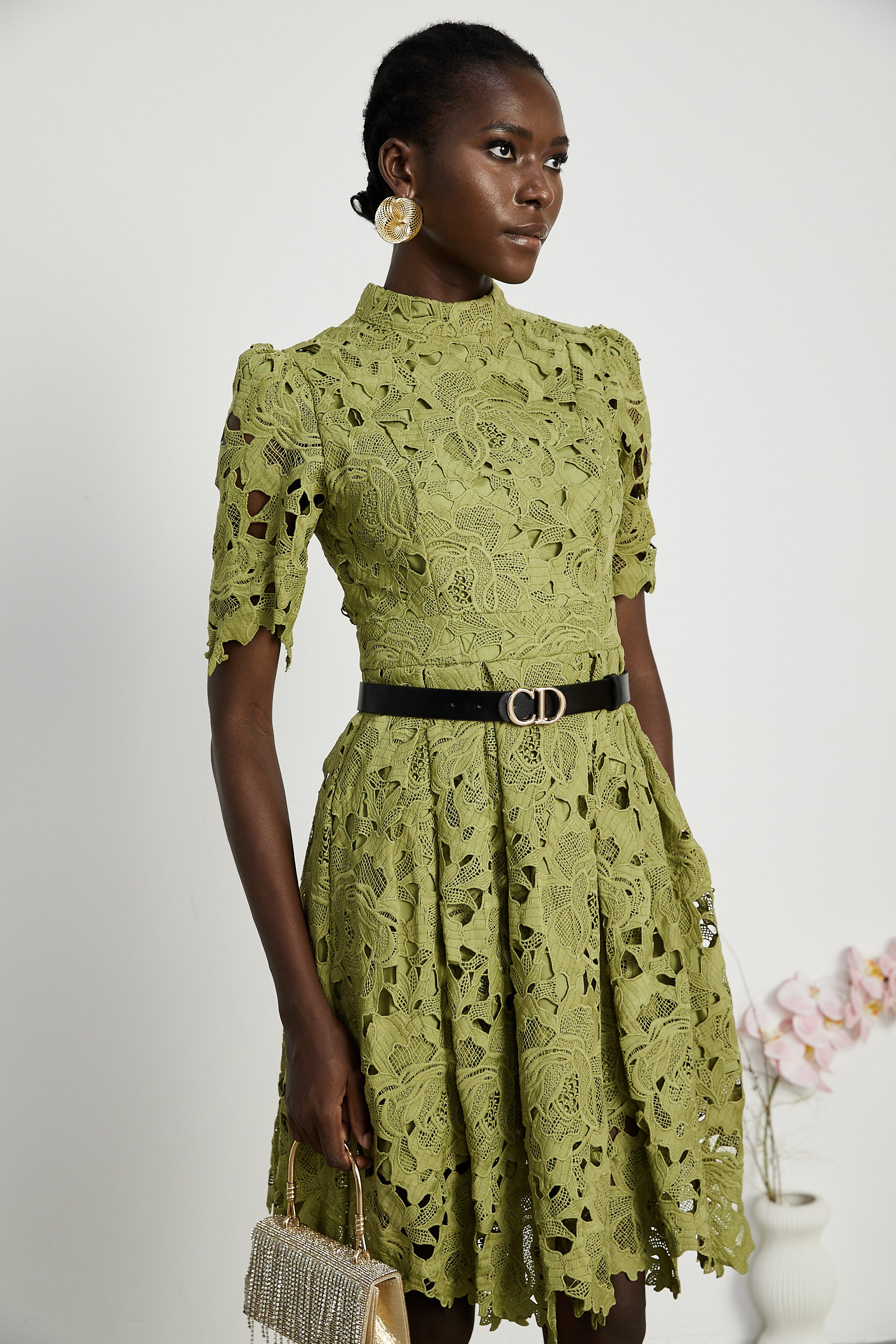 Valérie cut-out embroidered mini dress (Final Sale)