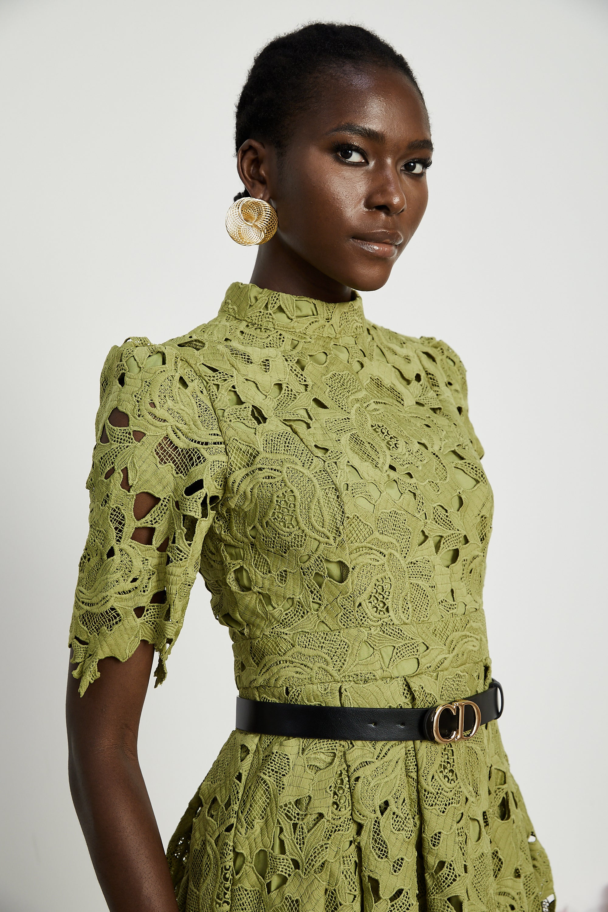 Valérie cut-out embroidered mini dress