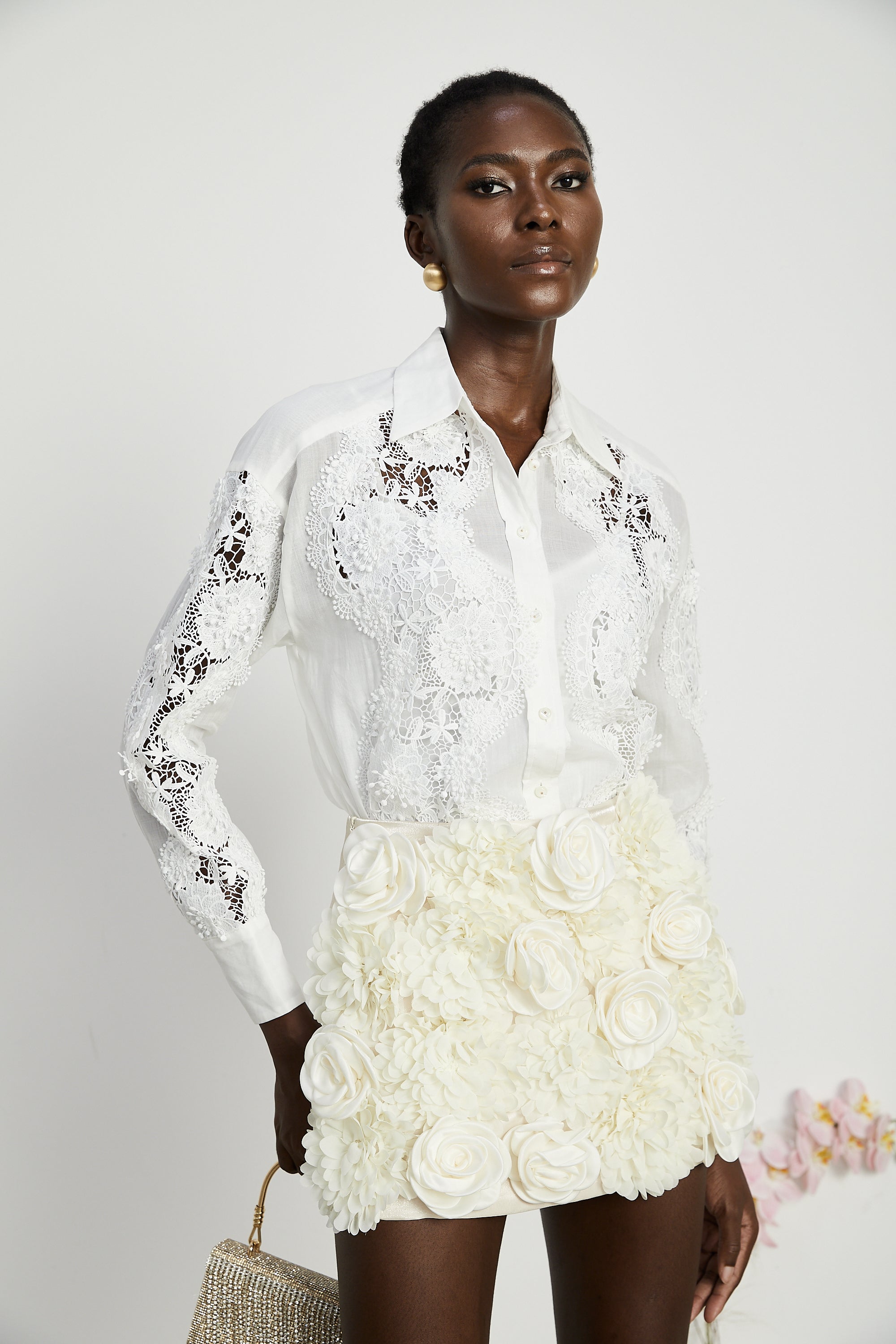 Axelle lace-embroidered cut-out shirt (US Only)