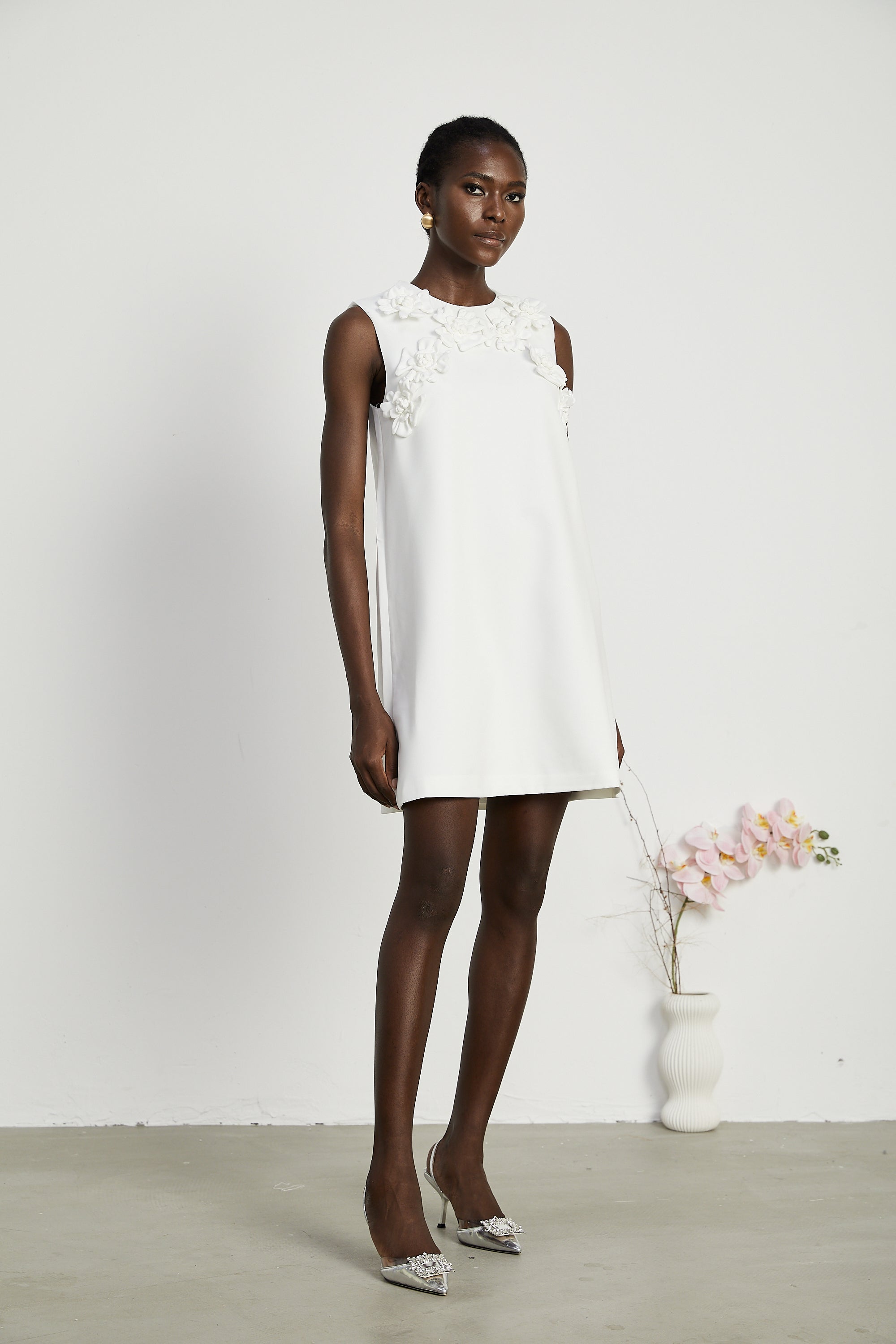 Marcella faux-flower mini dress (US Only)