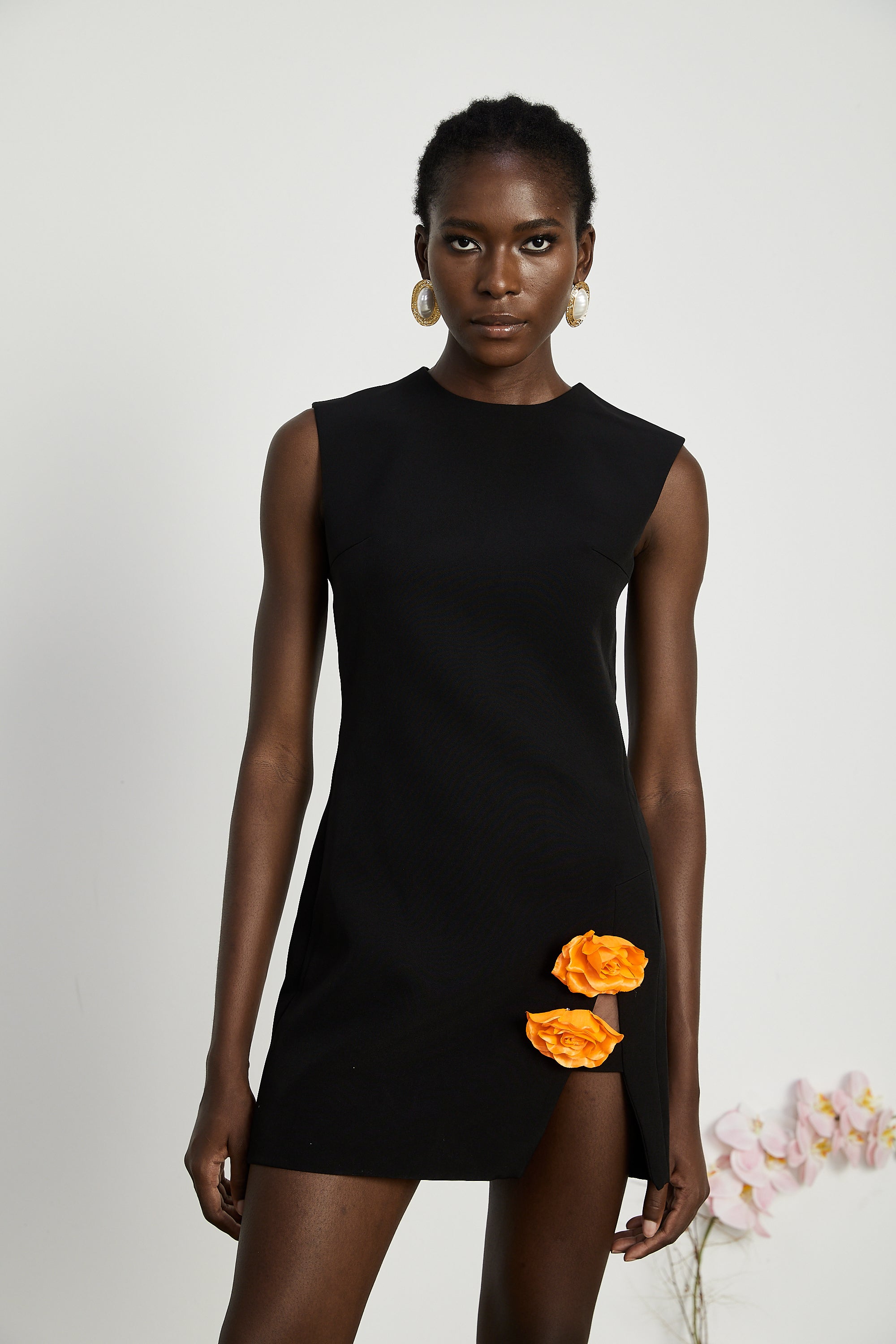Roxane faux-floral embellished mini dress (US Only)