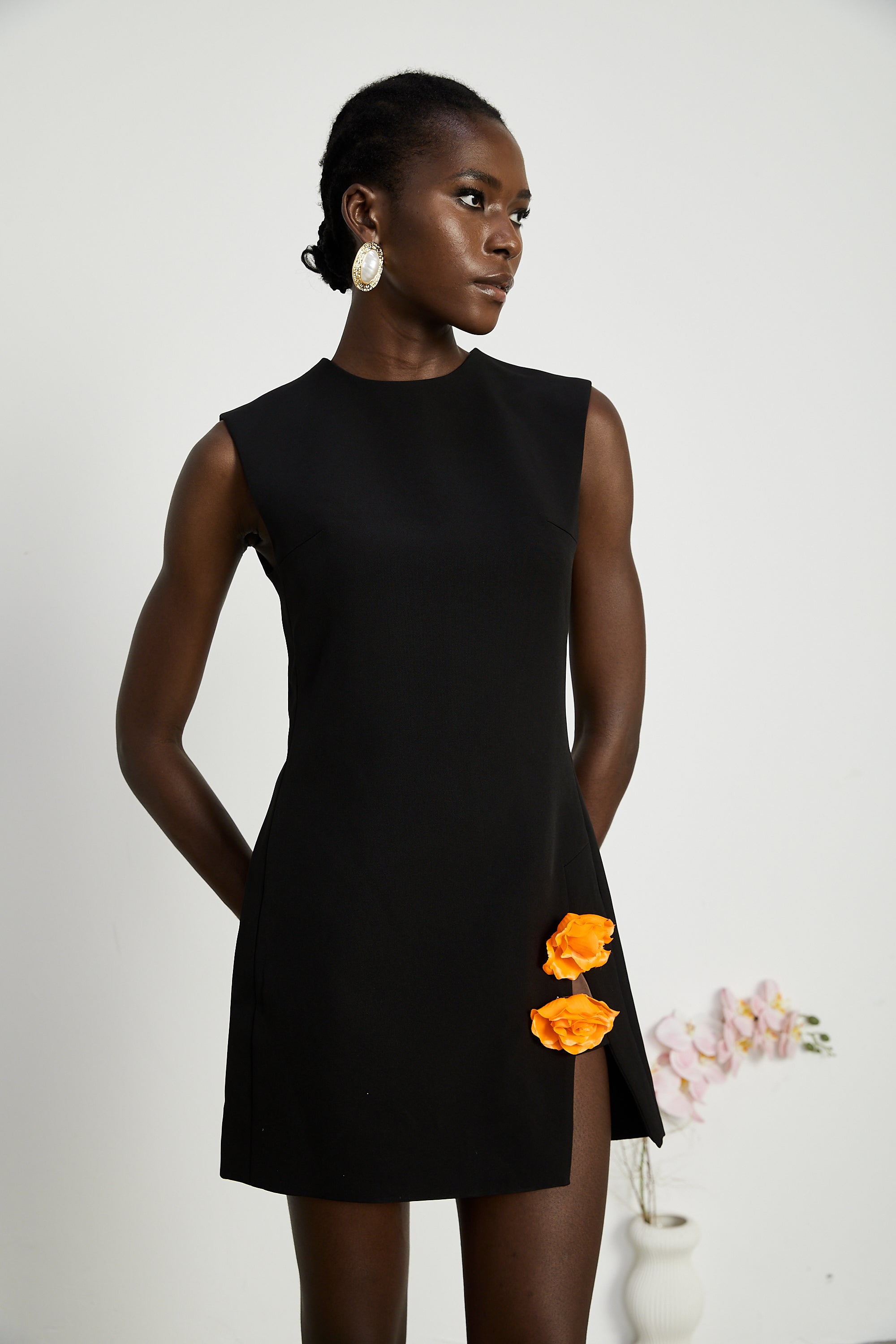Roxane faux-floral embellished mini dress (US Only)