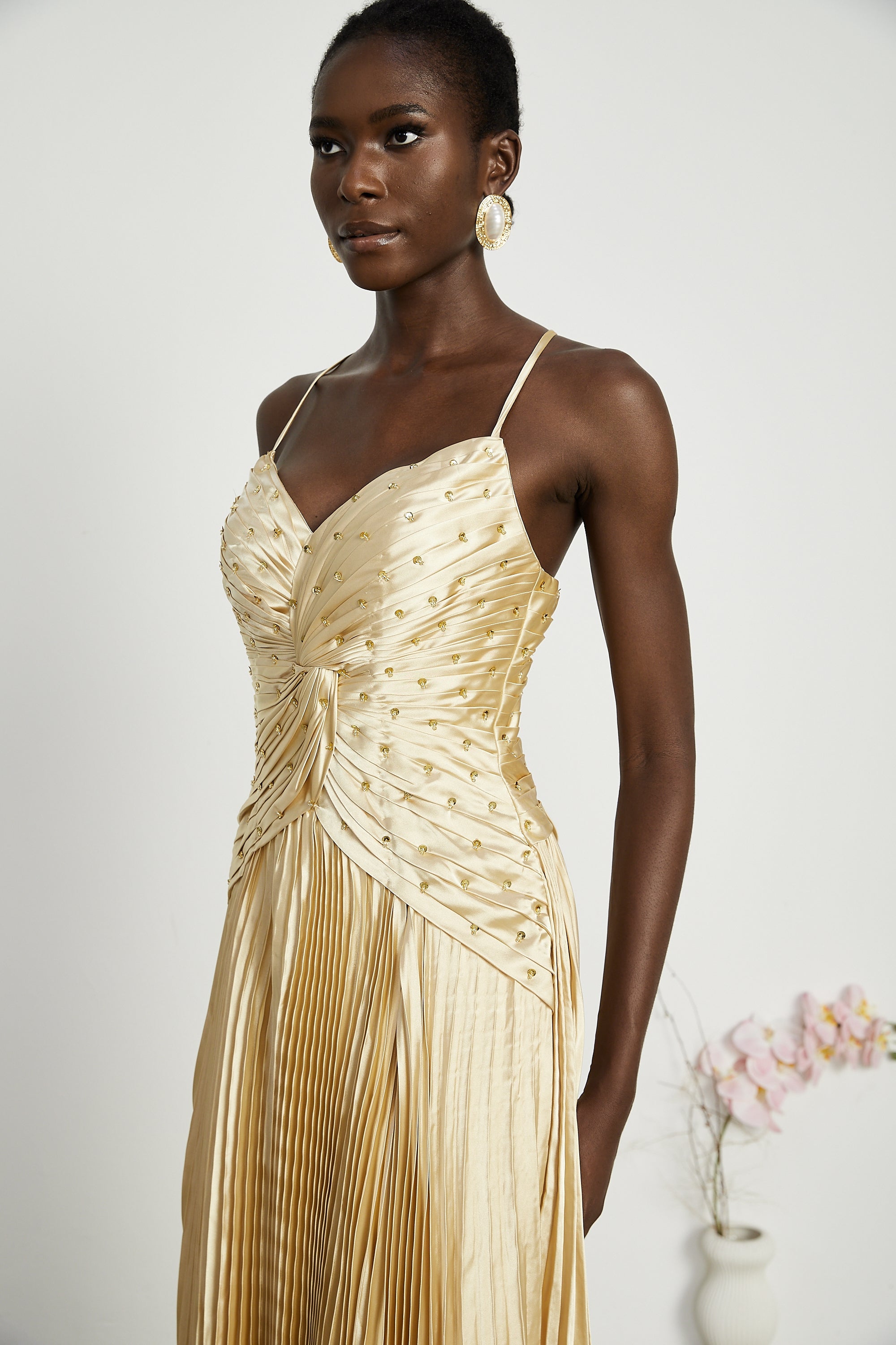 Eline pleated maxi dress (Final Sale-US Only)