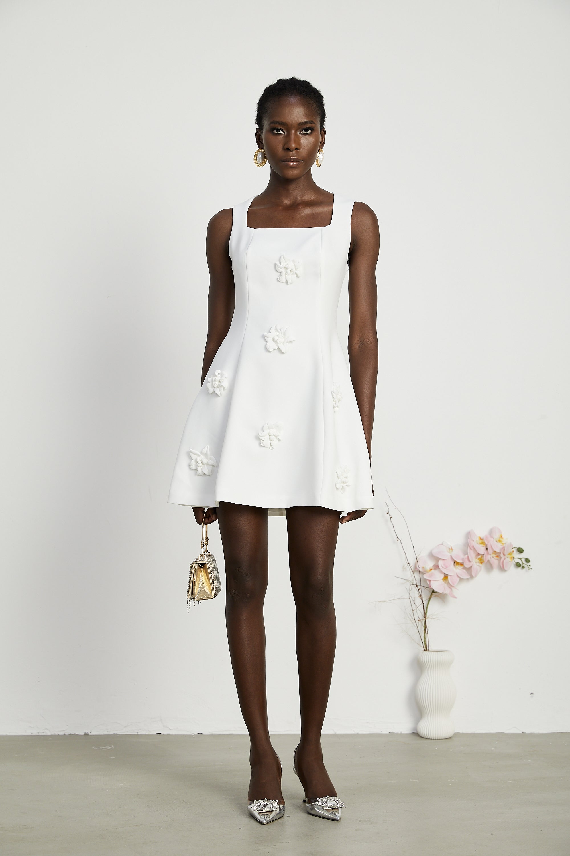 Moren faux-flower mini dress (US Only)