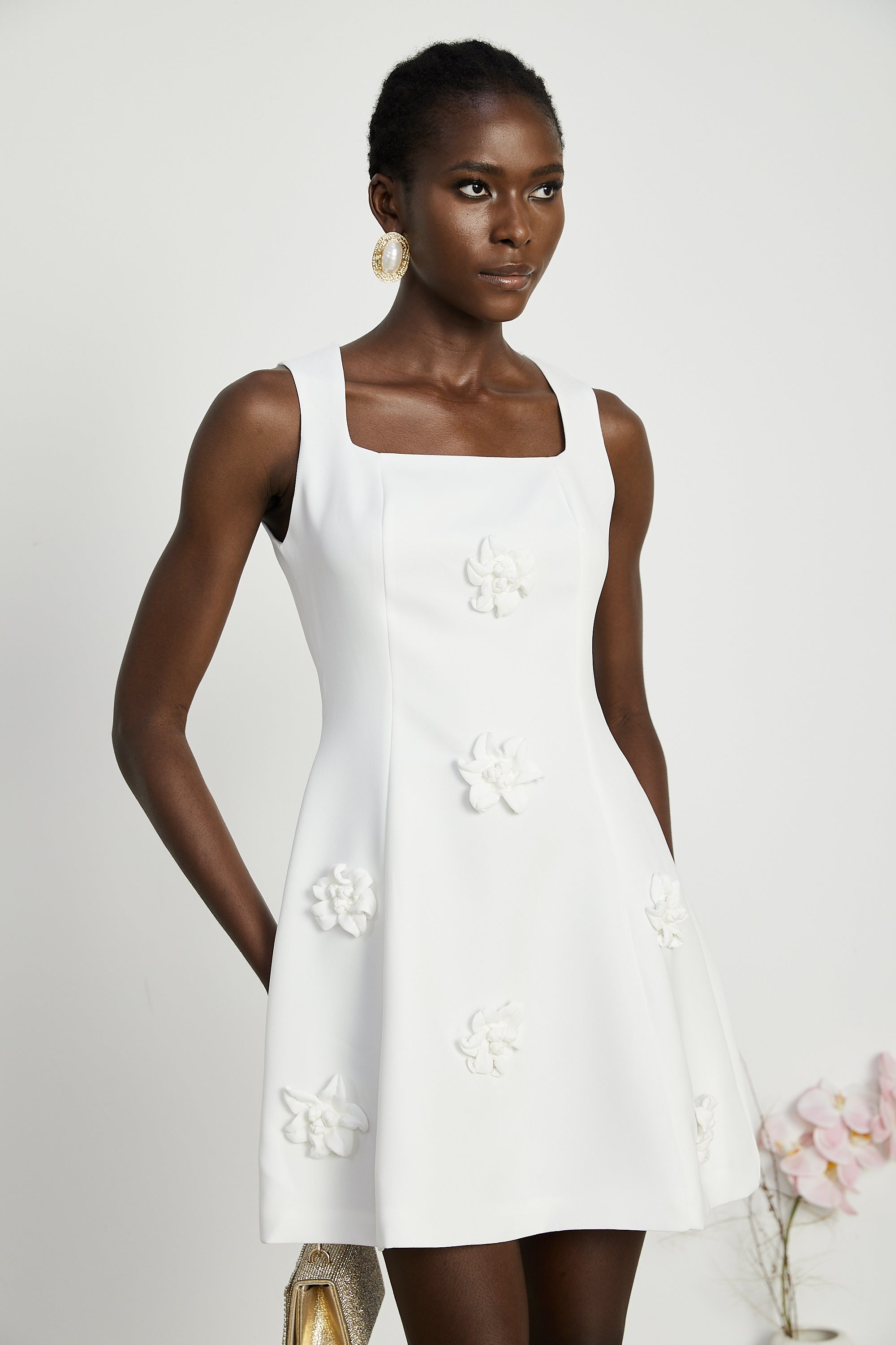 Moren faux-flower mini dress (US Only)