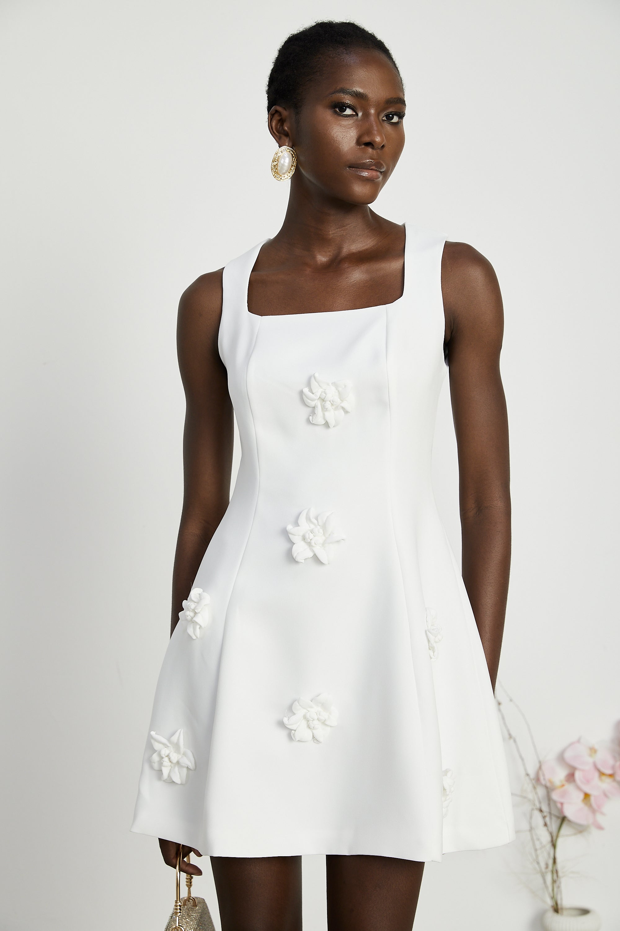 Moren faux-flower mini dress (US Only)