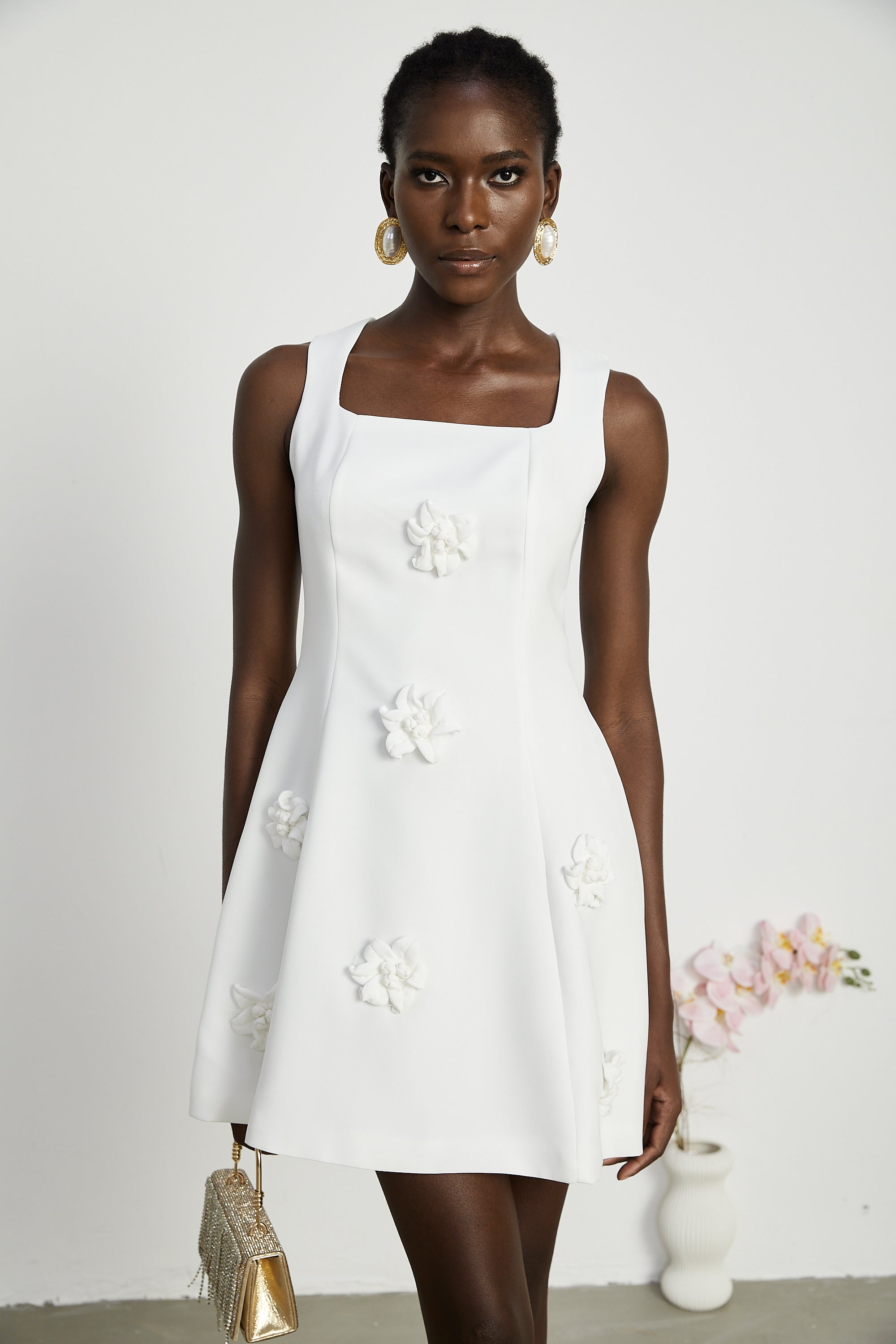 Moren faux-flower mini dress (US Only)