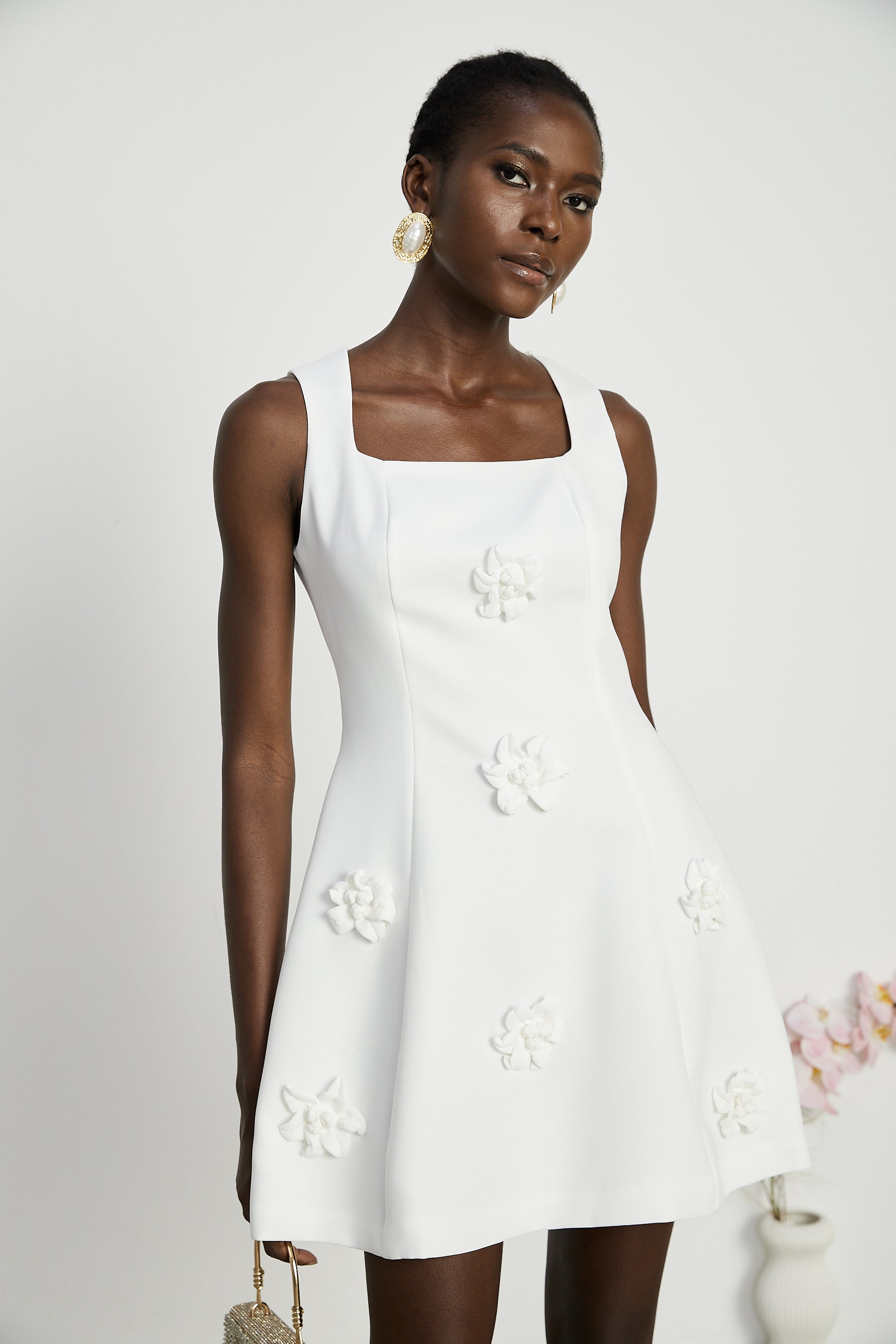 Moren faux-flower mini dress (US Only)