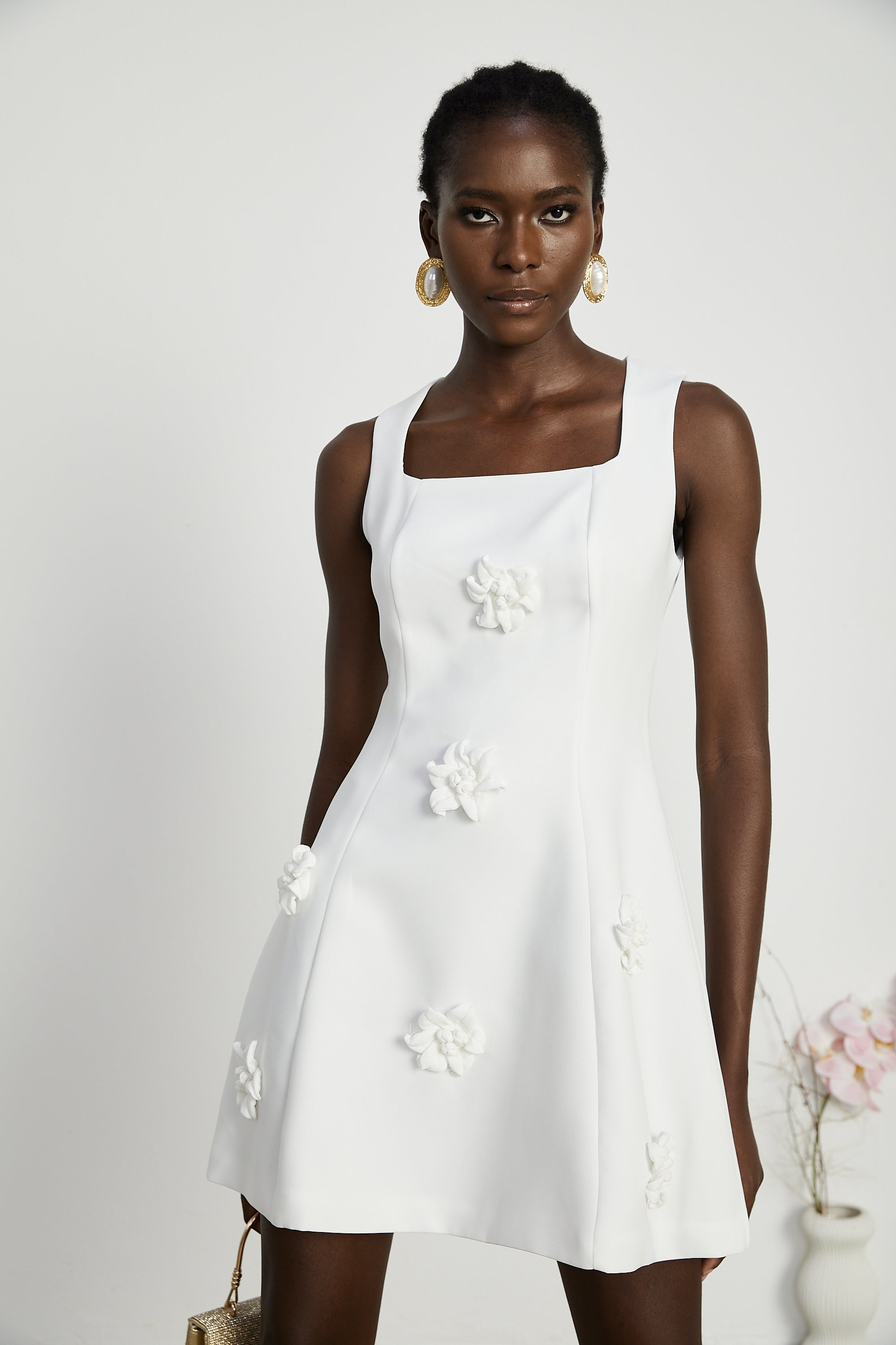 Moren faux-flower mini dress (US Only)