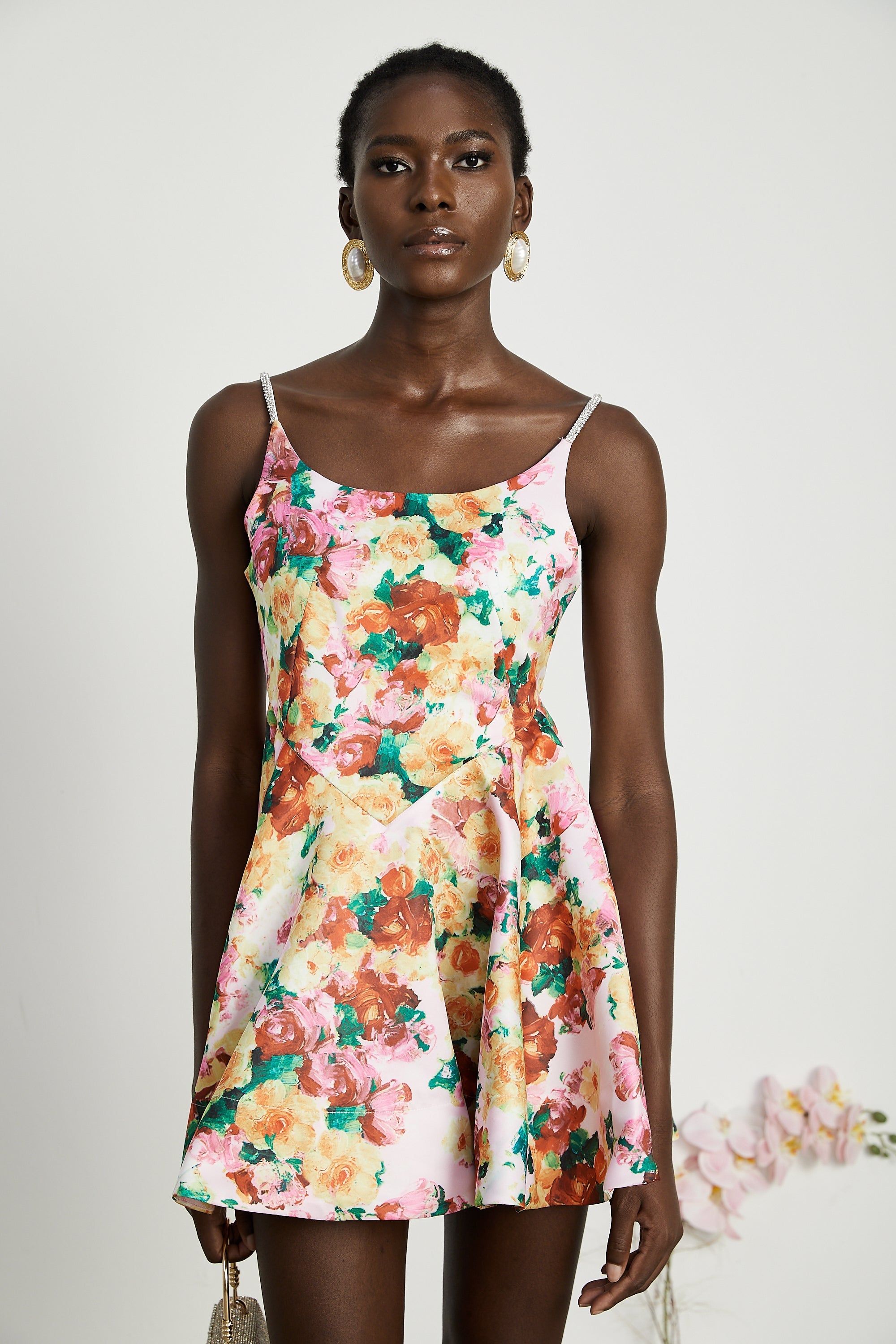 Louise floral-print mini dress (US Only)