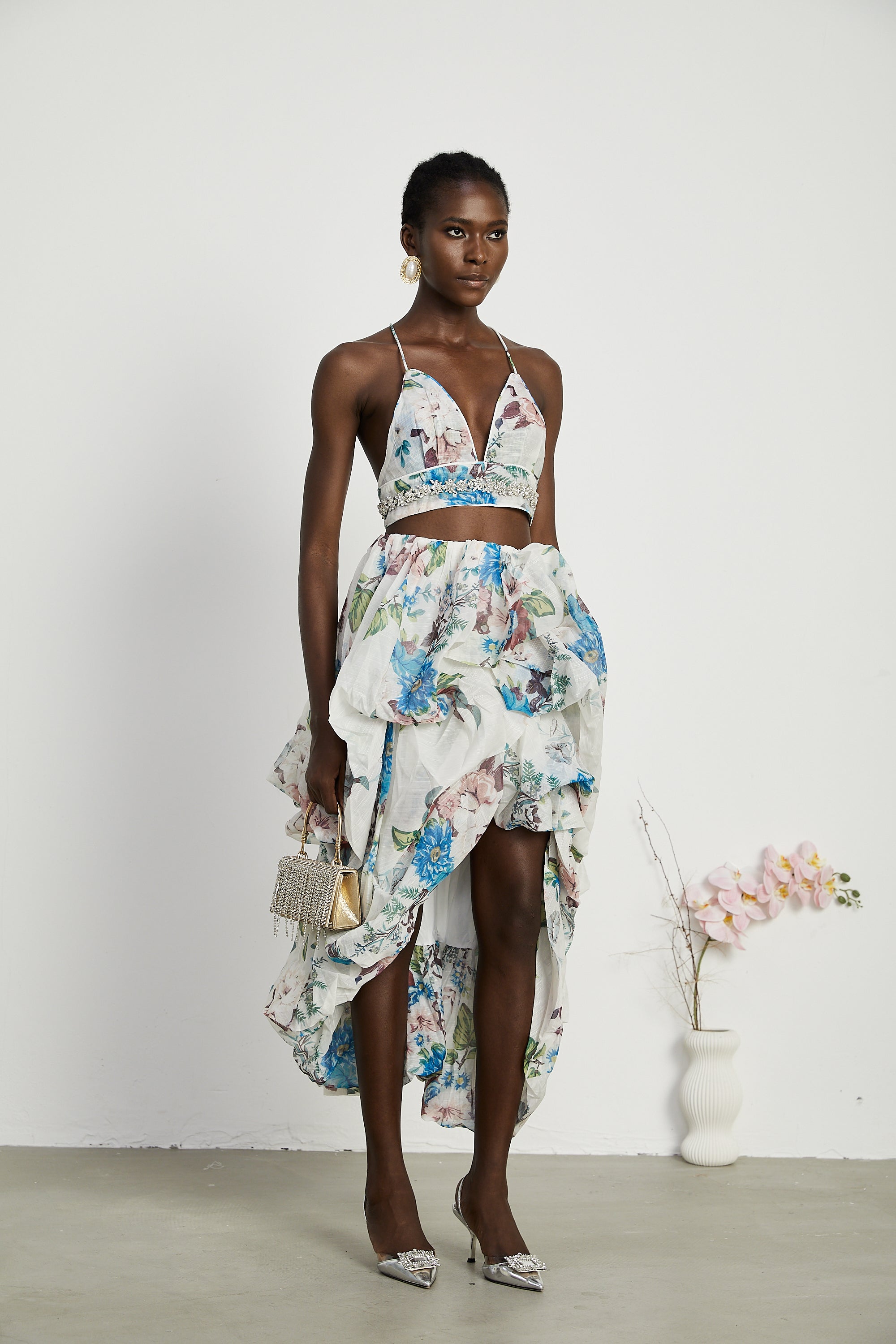 Mélisande floral-print top & skirt matching set (US Only)