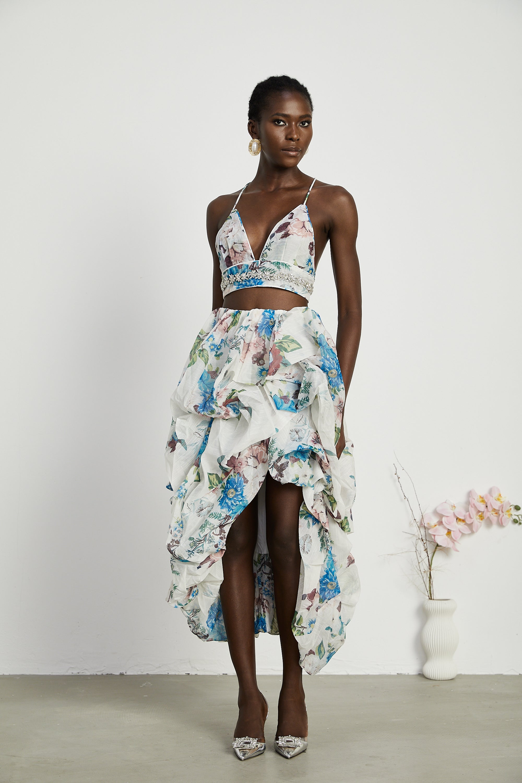 Mélisande floral-print top & skirt matching set (US Only)