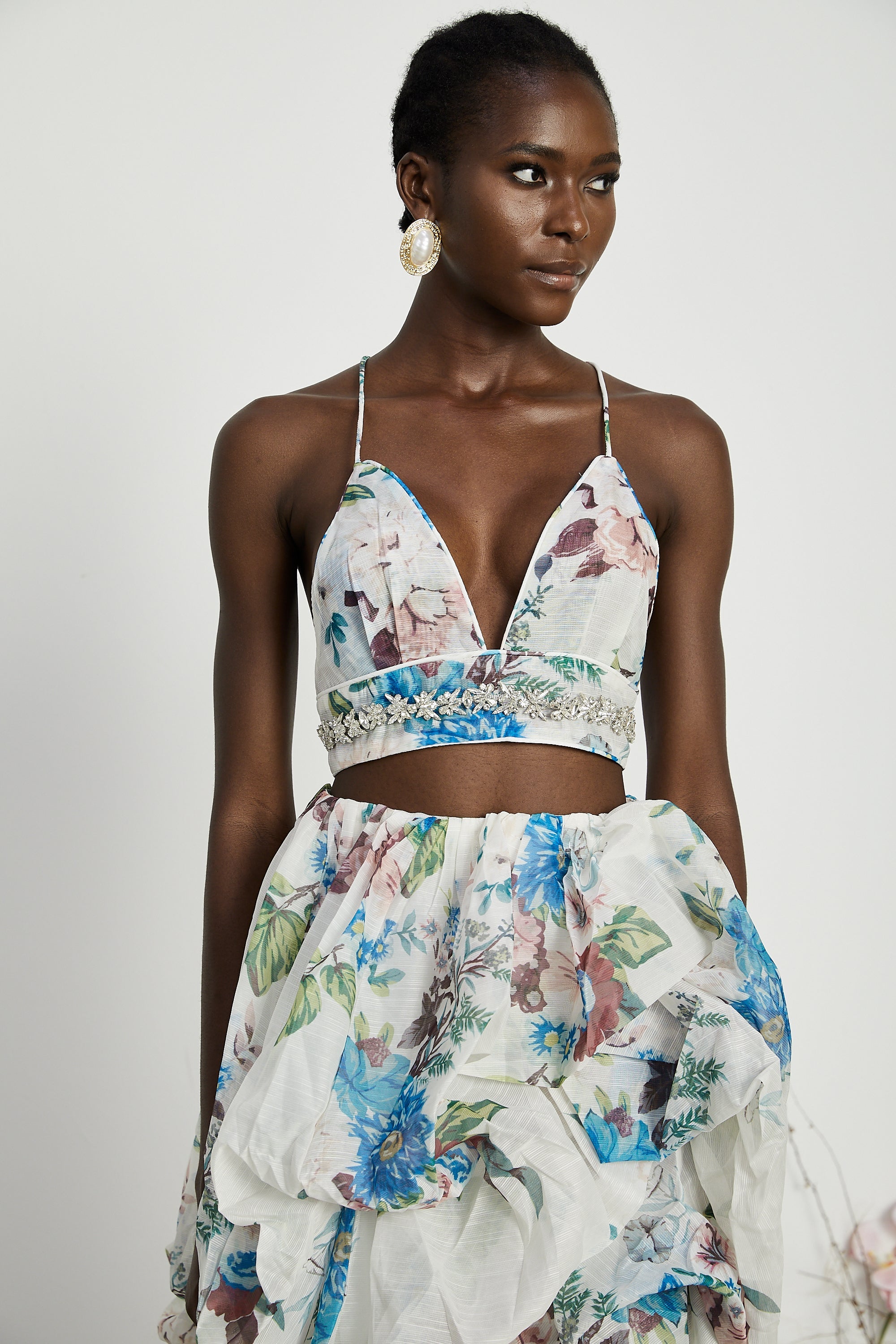 Mélisande floral-print top & skirt matching set (US Only)