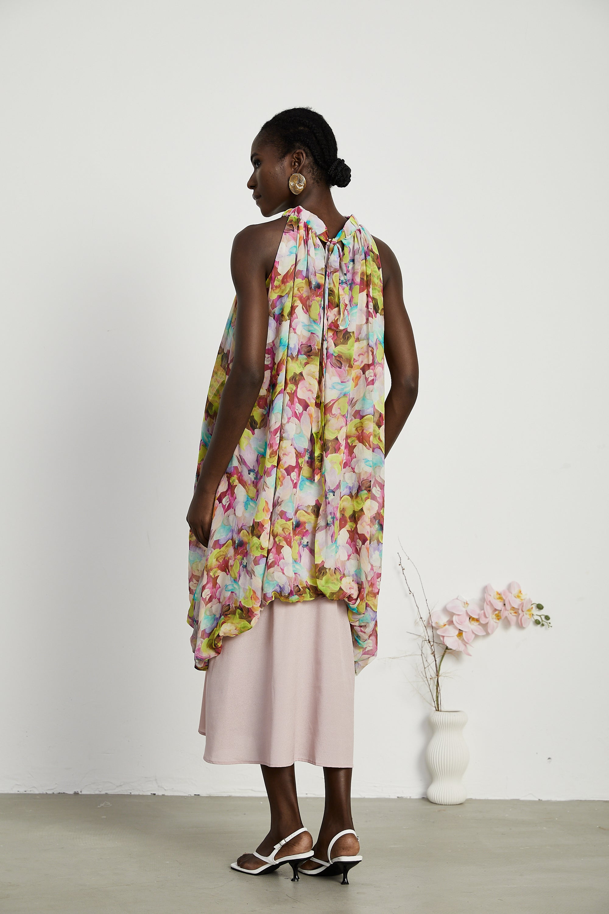 Gianina floral-print sleeveless midi dress (Final Sale-US Only)