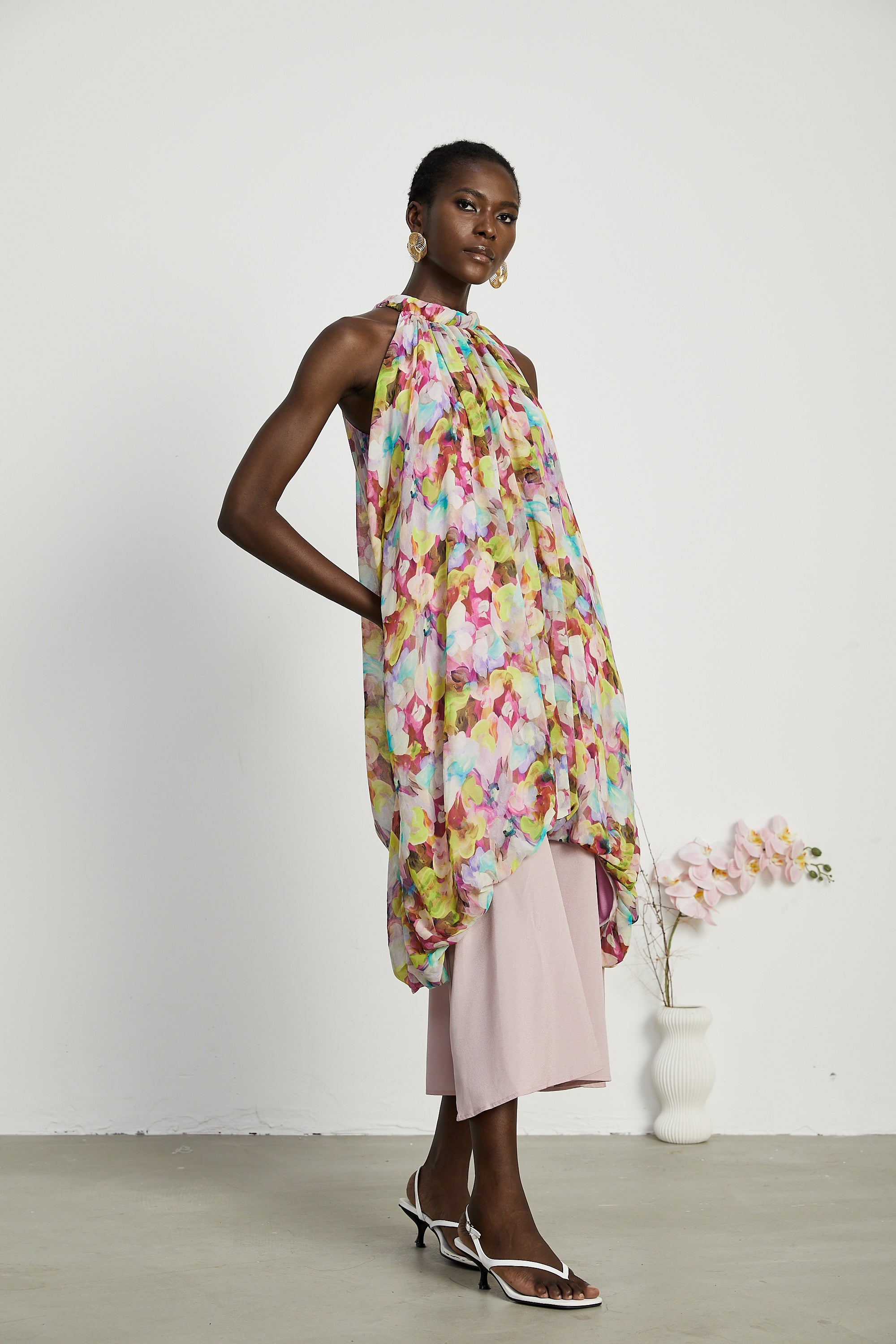 Gianina floral-print sleeveless midi dress (Final Sale-US Only)
