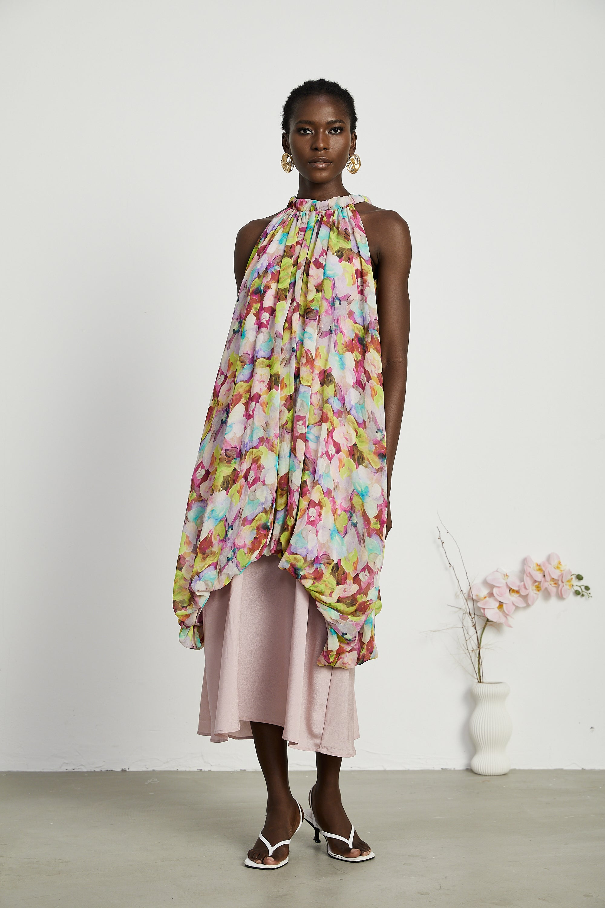Gianina floral-print sleeveless midi dress (Final Sale-US Only)