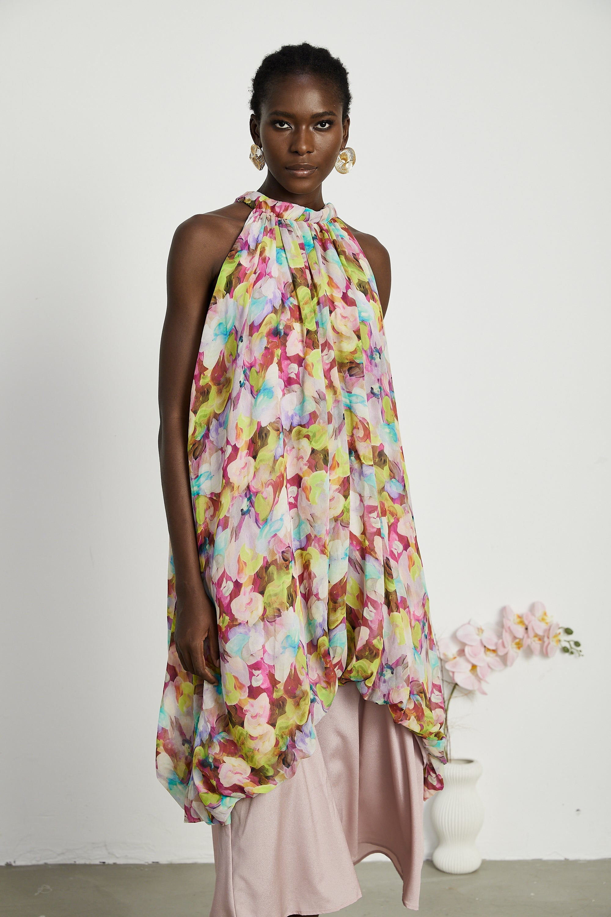 Gianina floral-print sleeveless midi dress (Final Sale-US Only)
