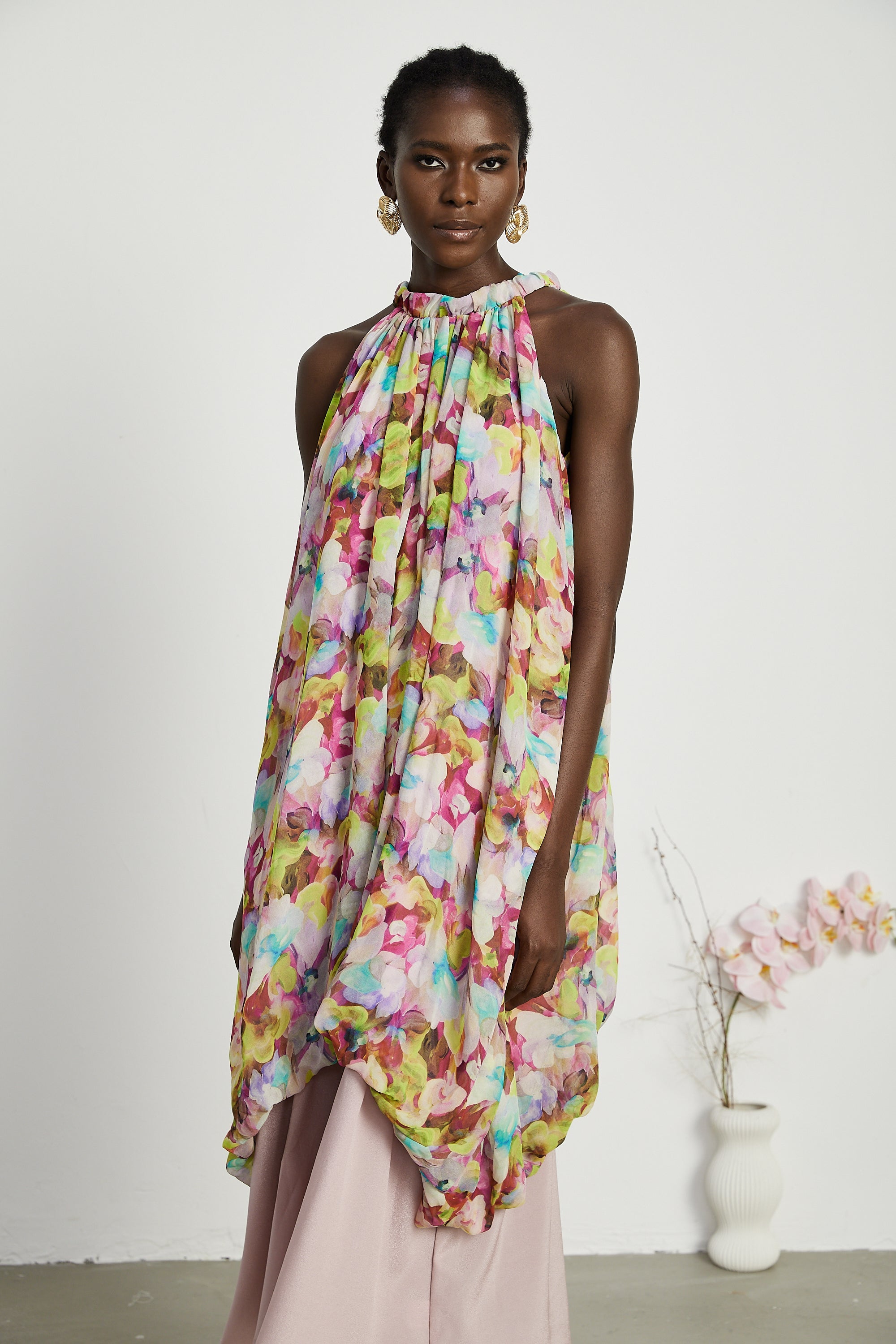 Gianina floral-print sleeveless midi dress (Final Sale-US Only)