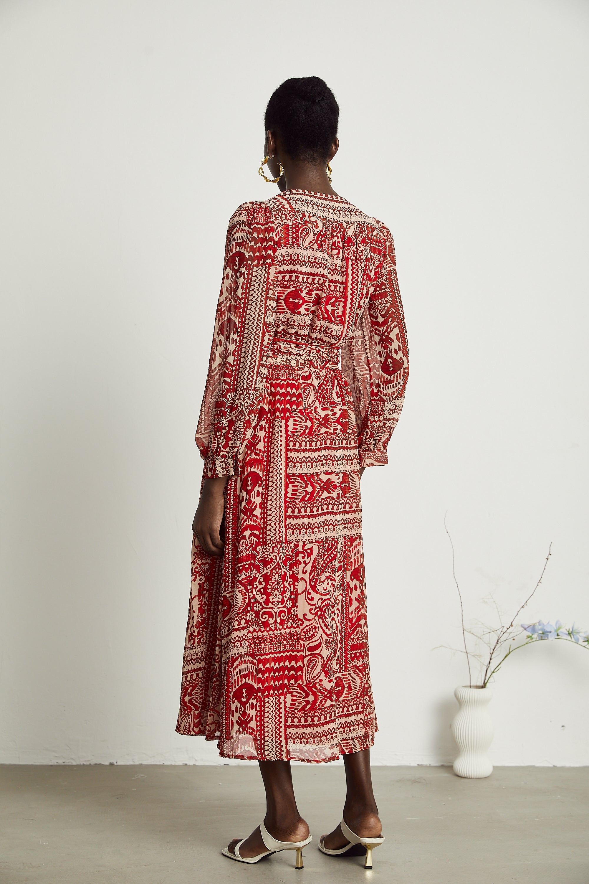 Camille pattern-print midi dress (Final Sale-US Only)