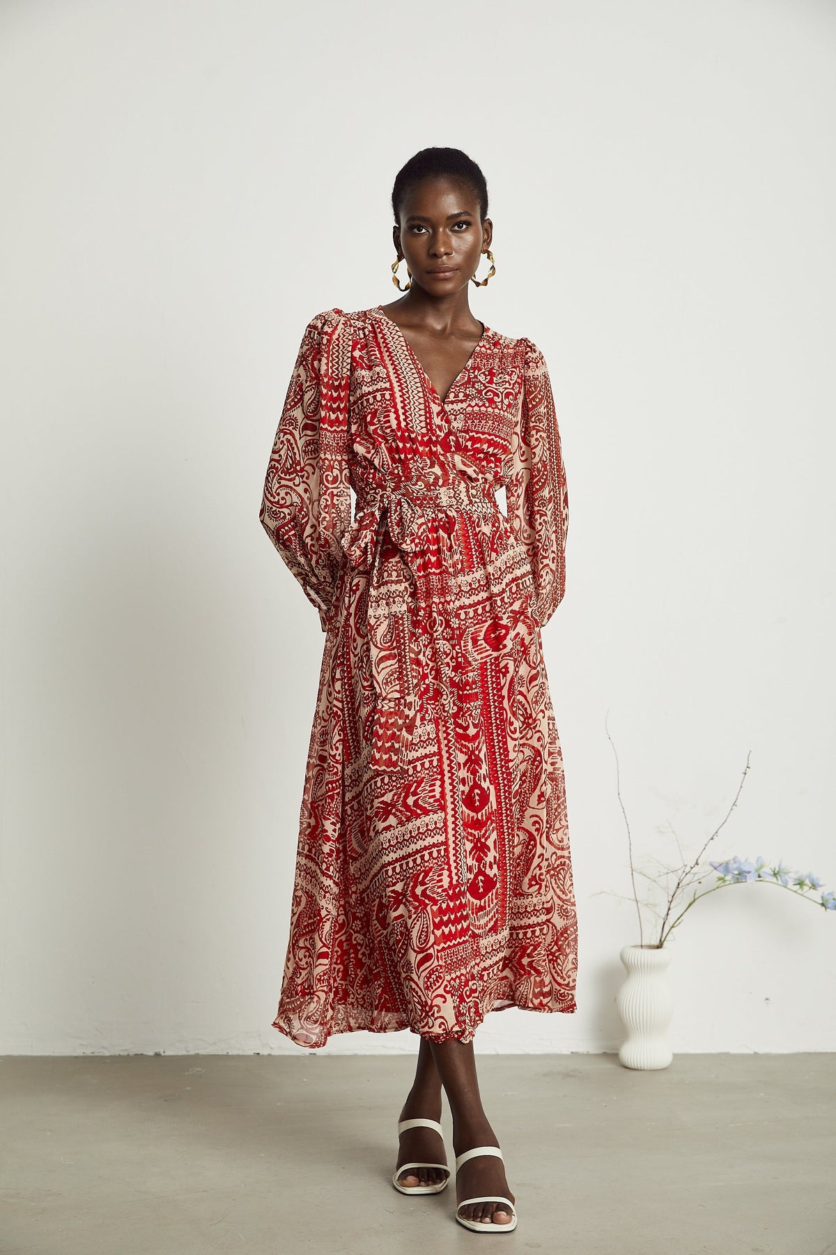 Camille pattern-print midi dress (Final Sale-US Only)