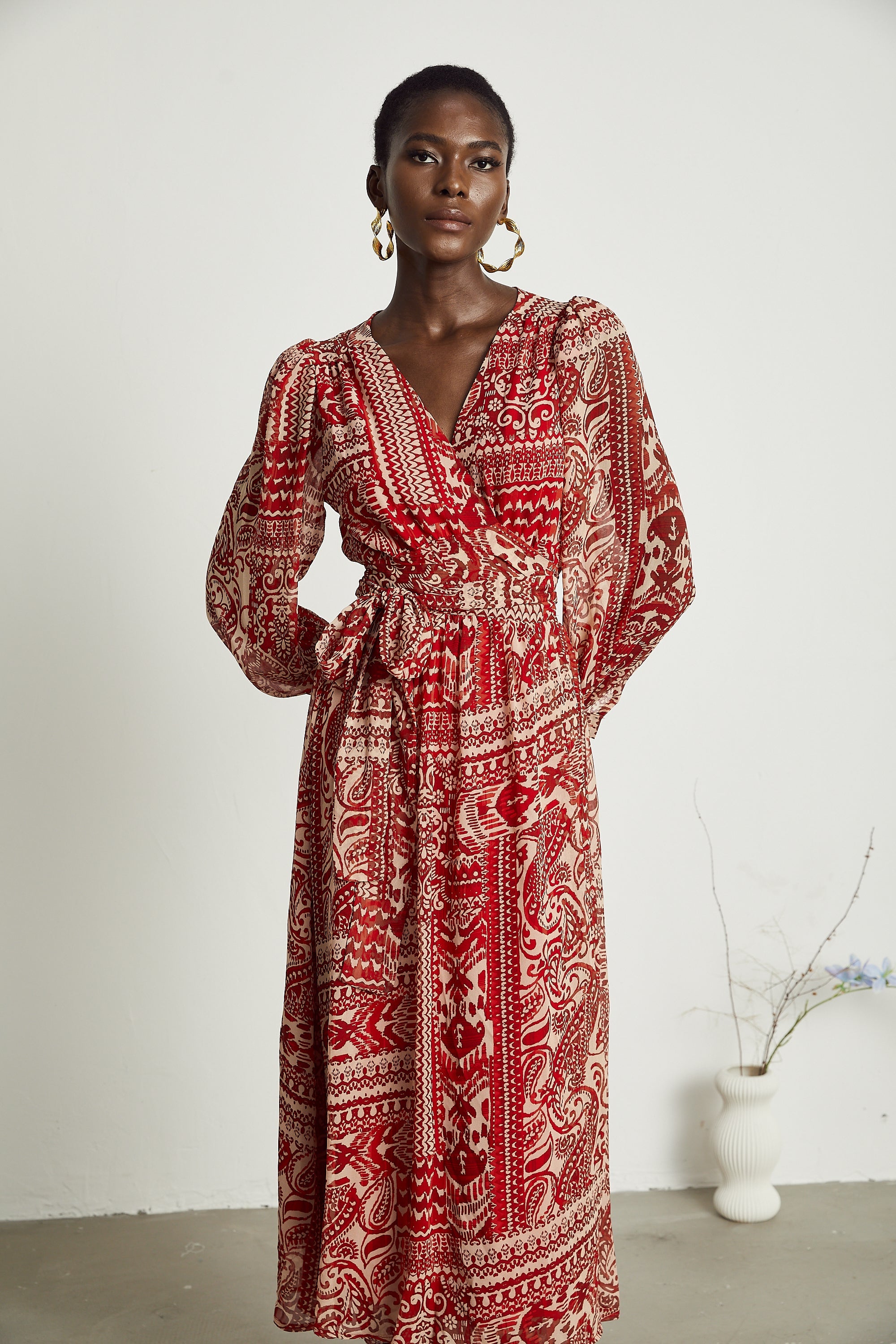 Camille pattern-print midi dress (Final Sale-US Only)