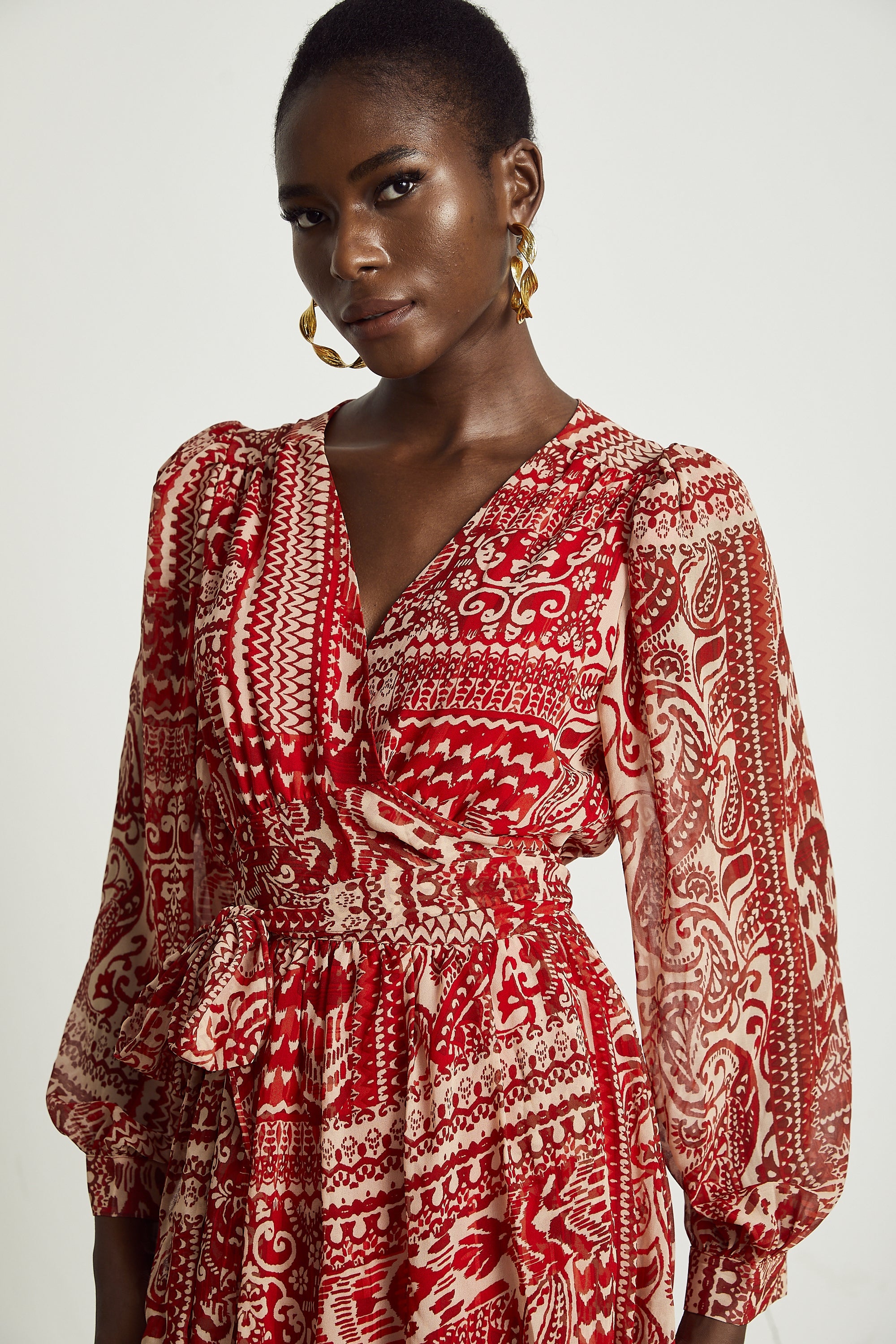 Camille pattern-print midi dress (US Only)