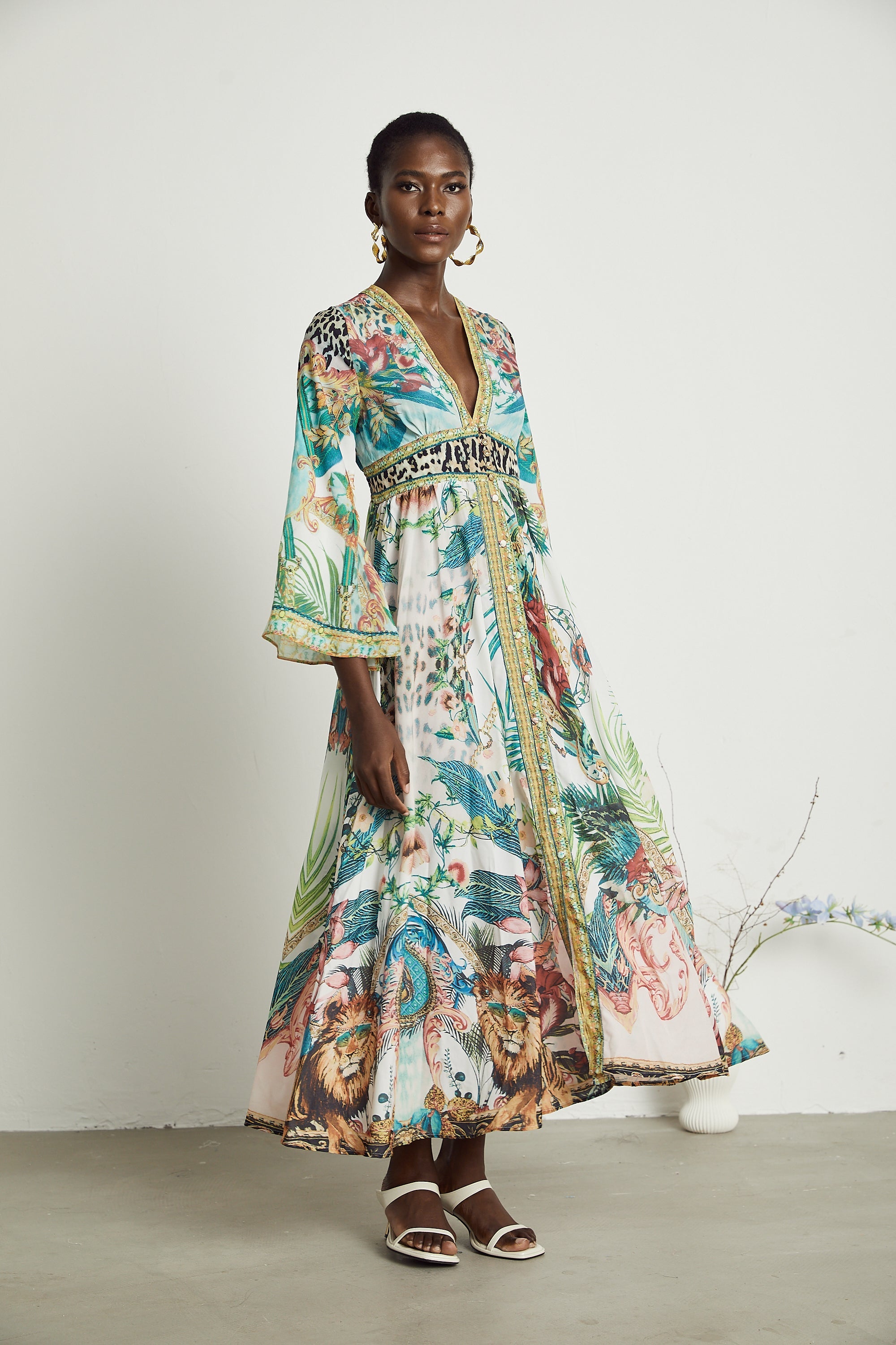 Cassandra graphic-print maxi dress (US Only)