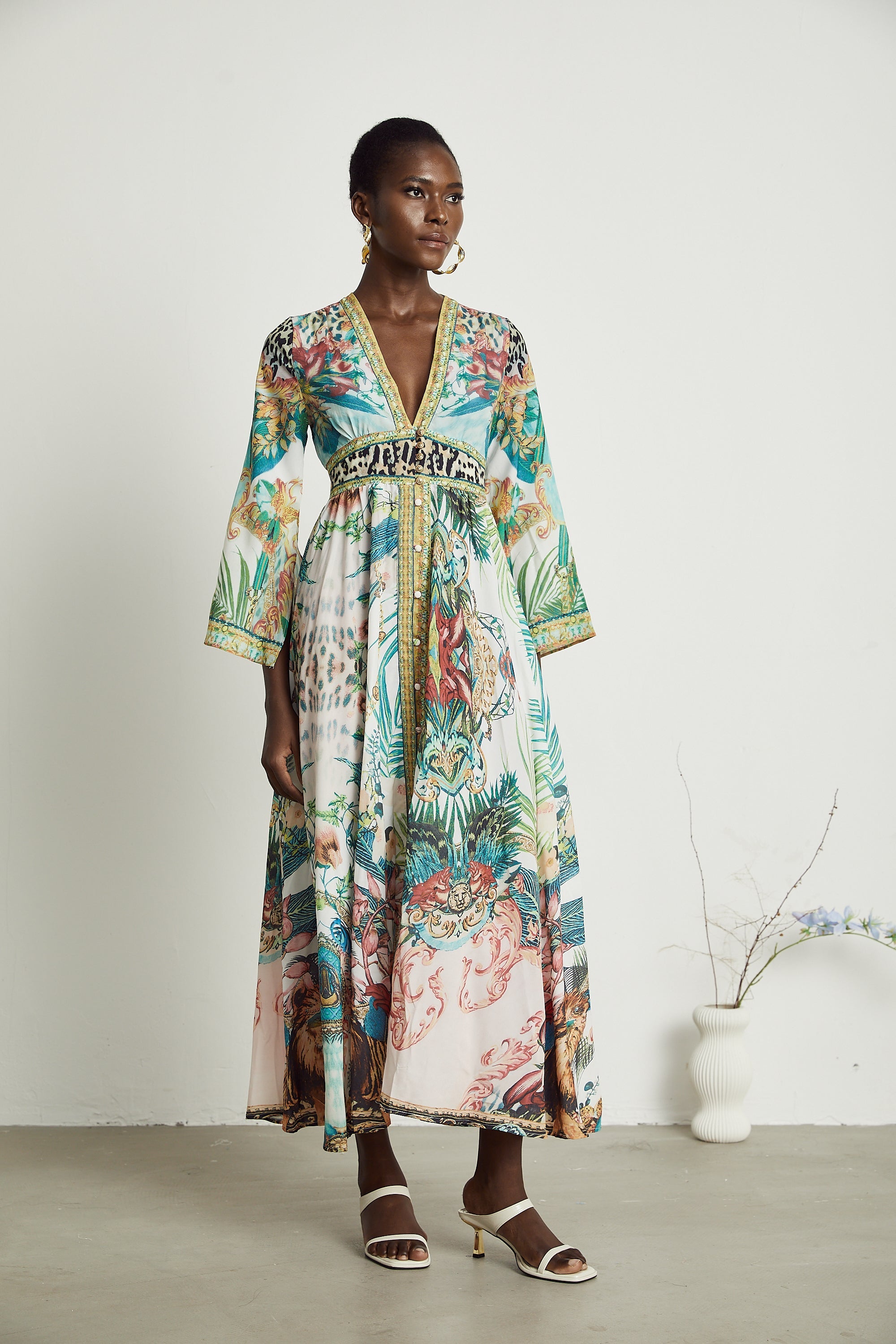 Cassandra graphic-print maxi dress (Final Sale-US Only)
