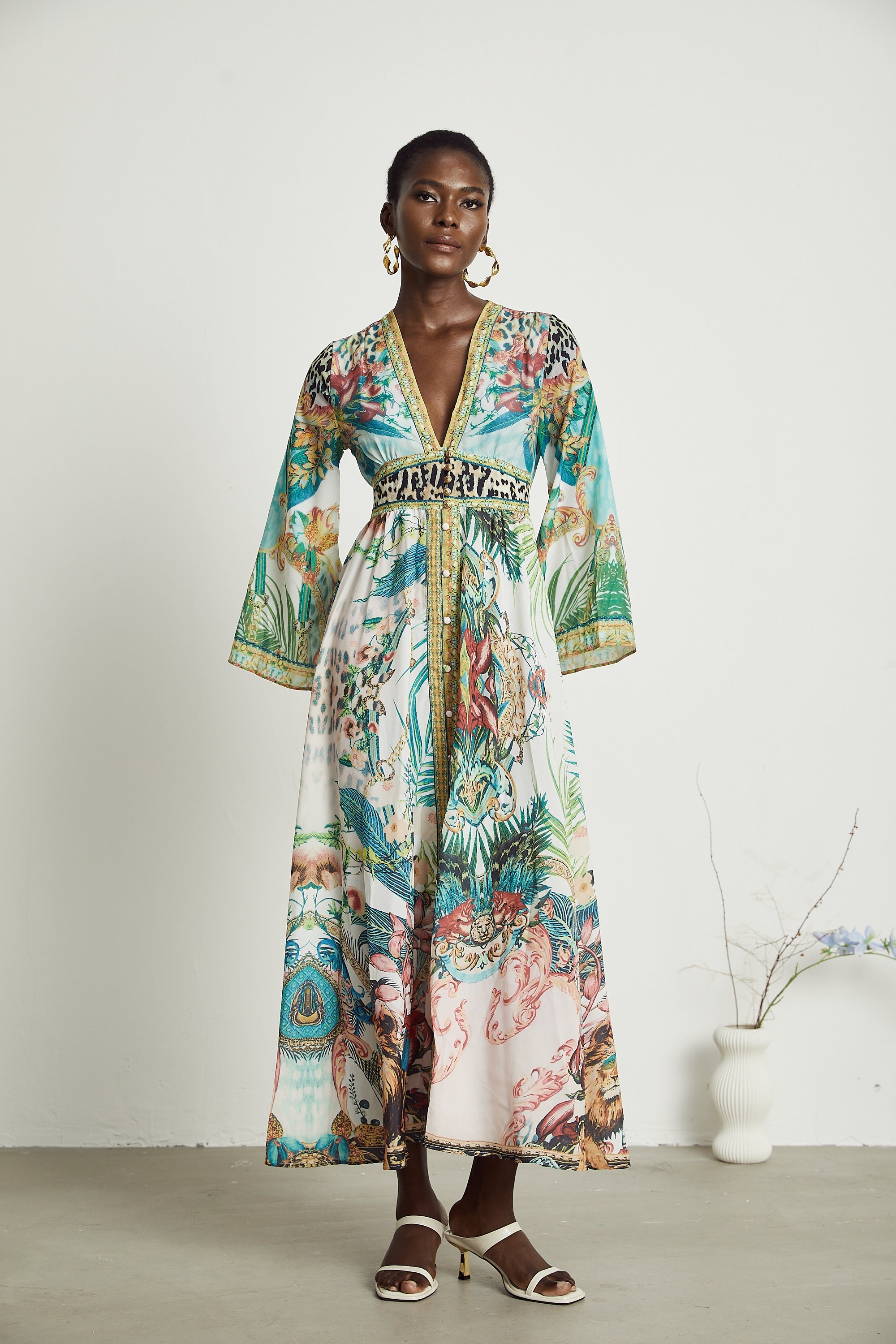 Cassandra graphic-print maxi dress (Final Sale-US Only)