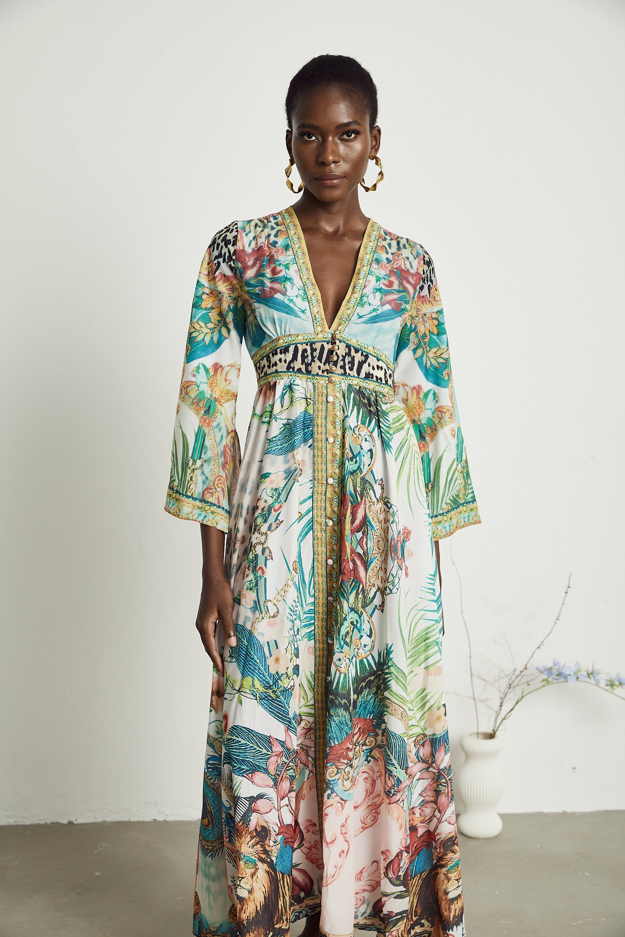 Cassandra graphic-print maxi dress (US Only)