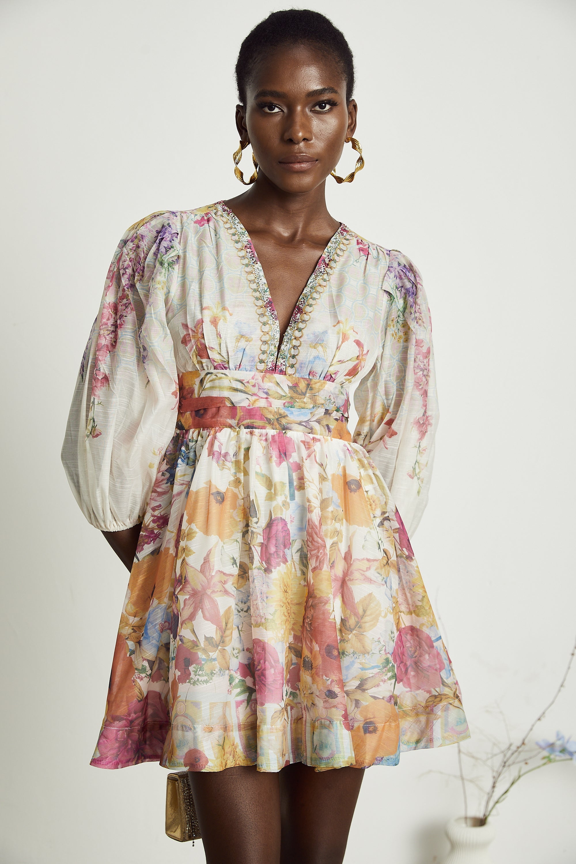 Axelle floral-print mini dress (US Only)