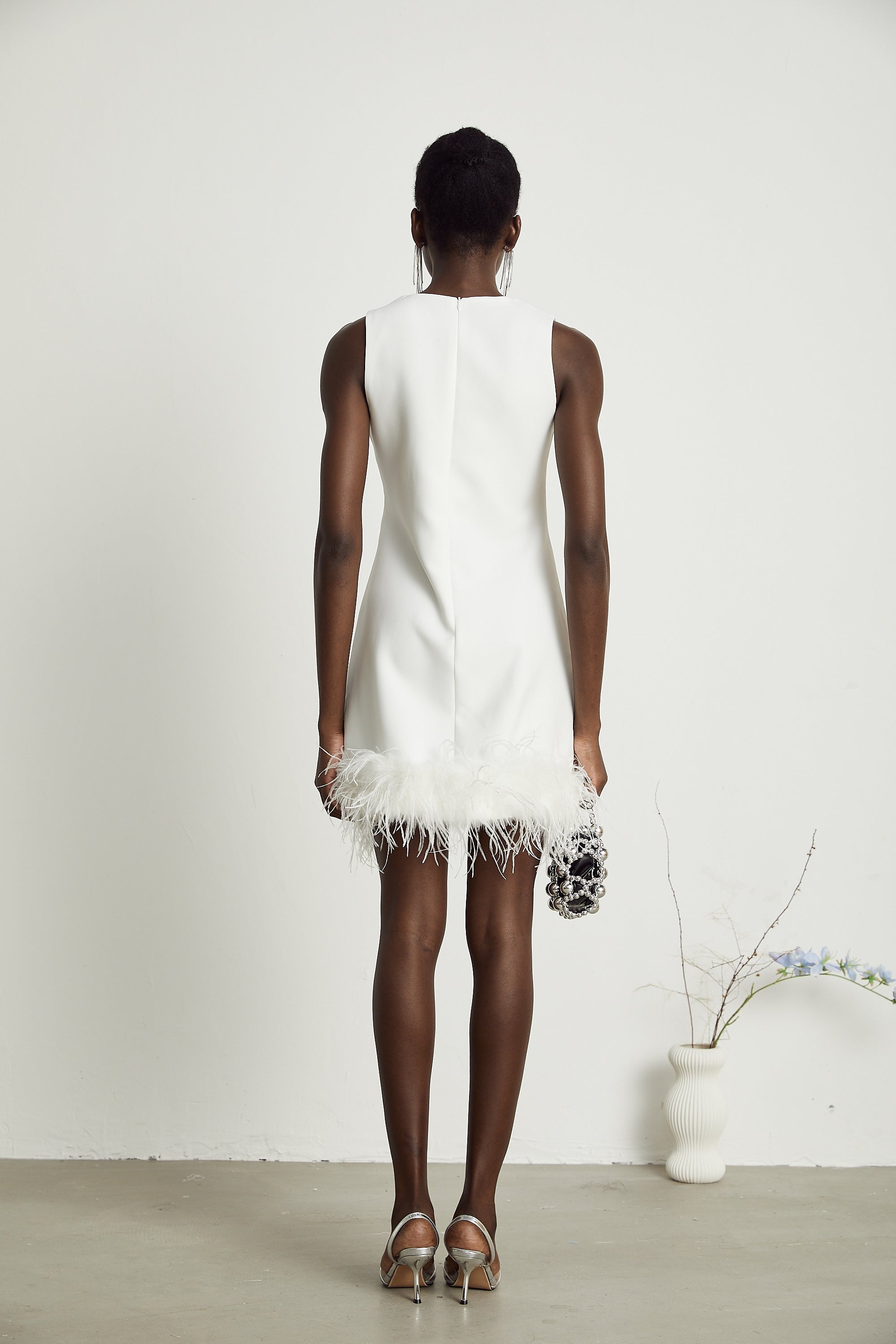 Faena embellished feather-hem mini dress (Final Sale-US Only)