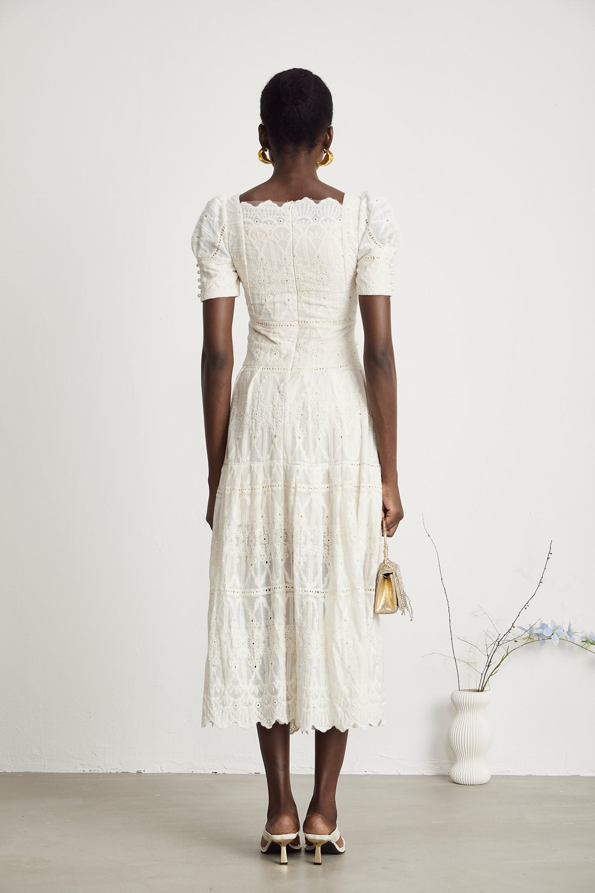 Anaïs faux-pearl embellished cut-out midi dress (Final Sale-US Only)